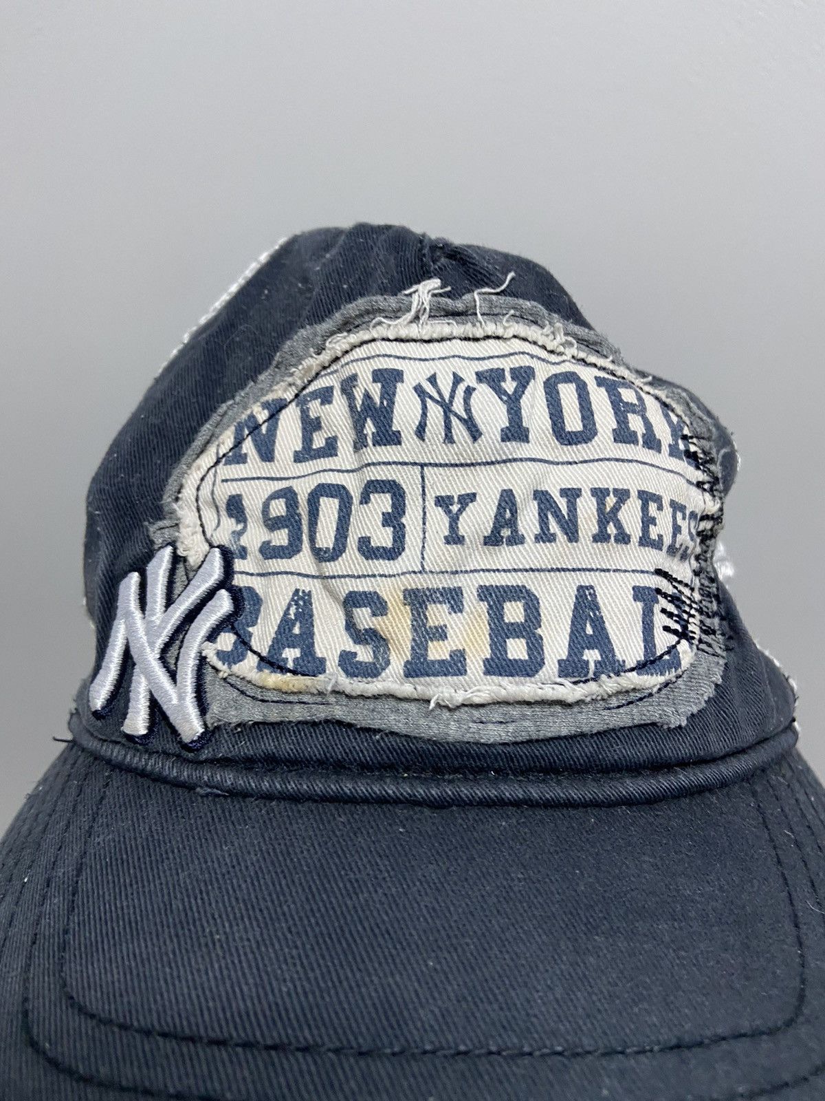 New York Yankees × Vintage New York Yankees NY Cap Vintage Big Logo Baseball Size ONE SIZE - 10 Thumbnail