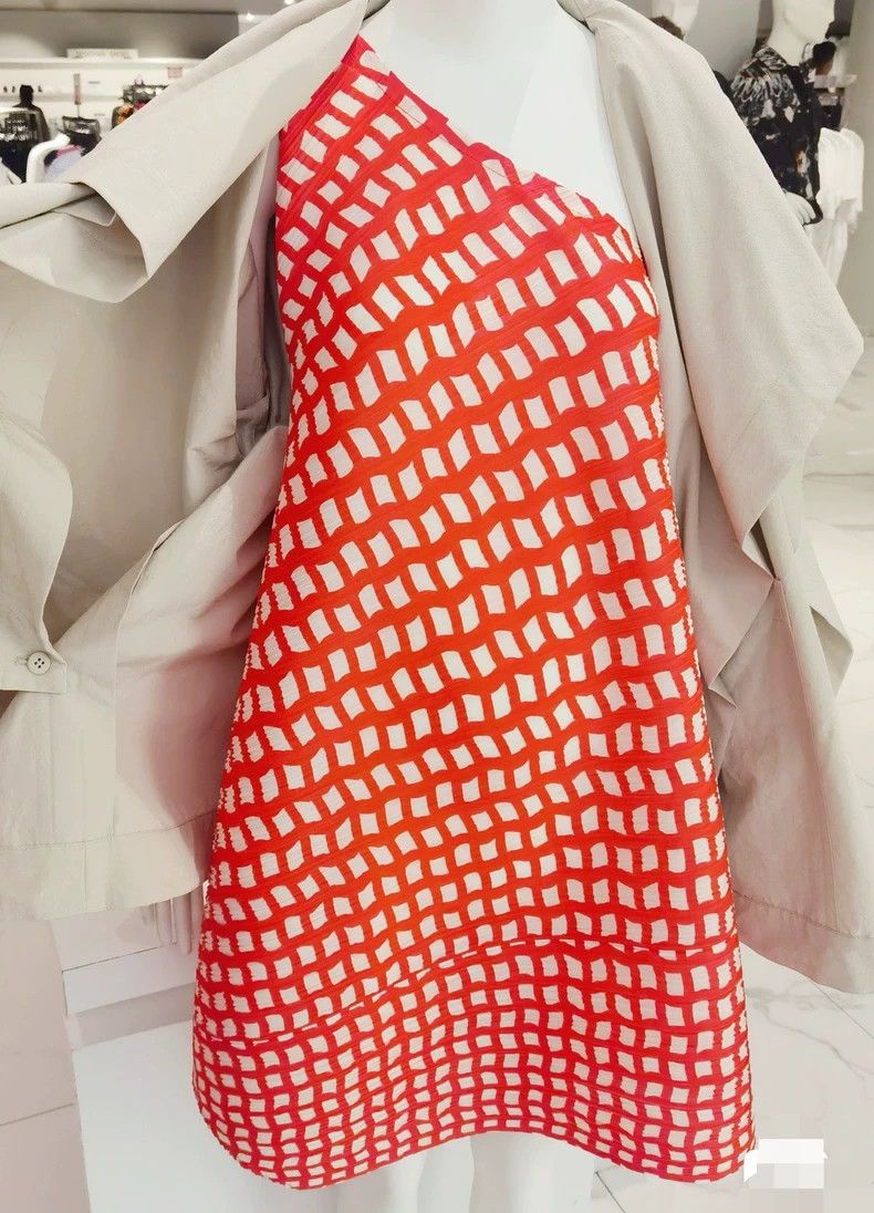 Issey Miyake issey miyake size:3 Red and white checkered dress Size XXS / US 00 / IT 34 - 1 Thumbnail