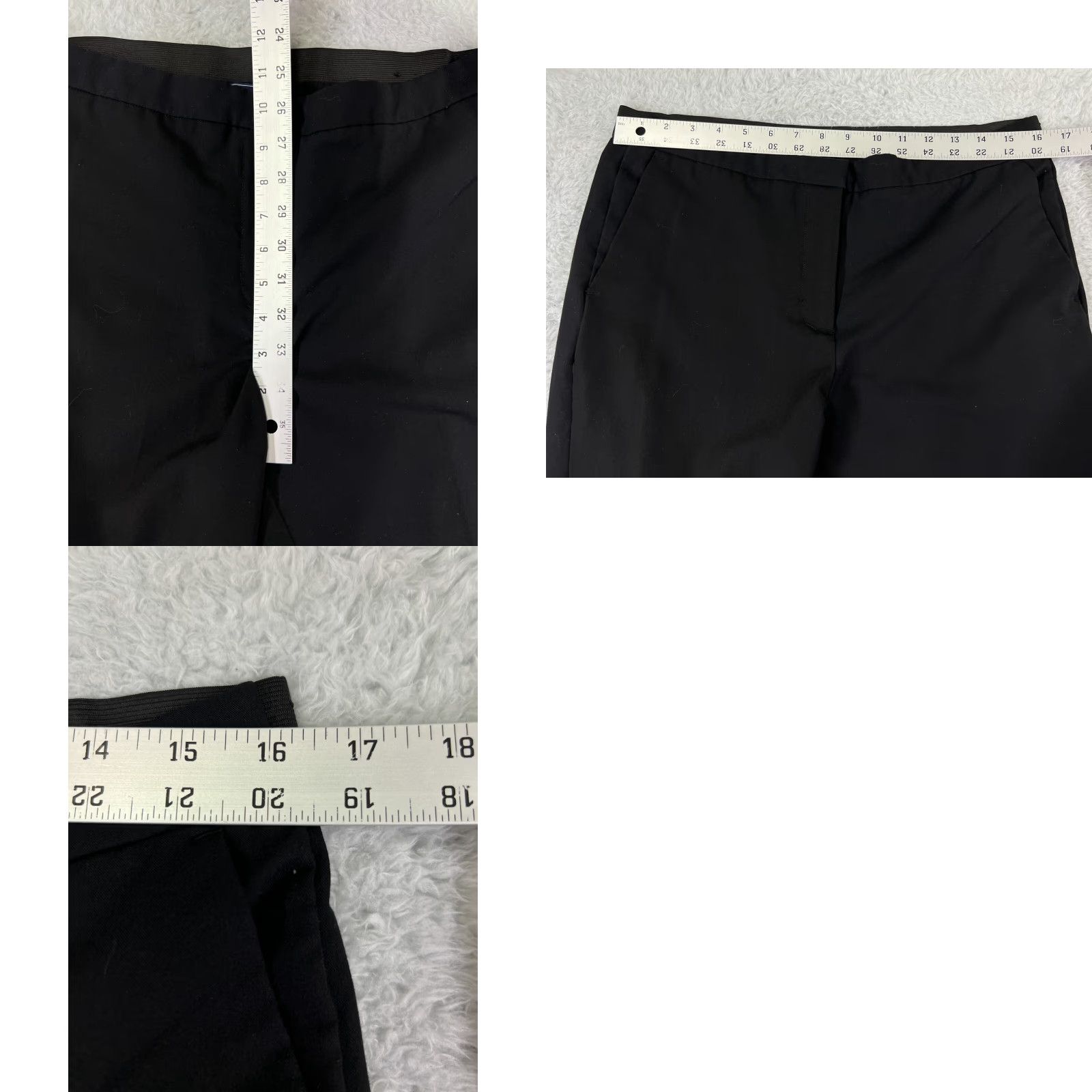 Izod IZOD Pants Womens 10 Black Polyester Blend Twill Straight Waist Comfort Stretch Size 32" / US 10 / IT 46 - 9 Thumbnail