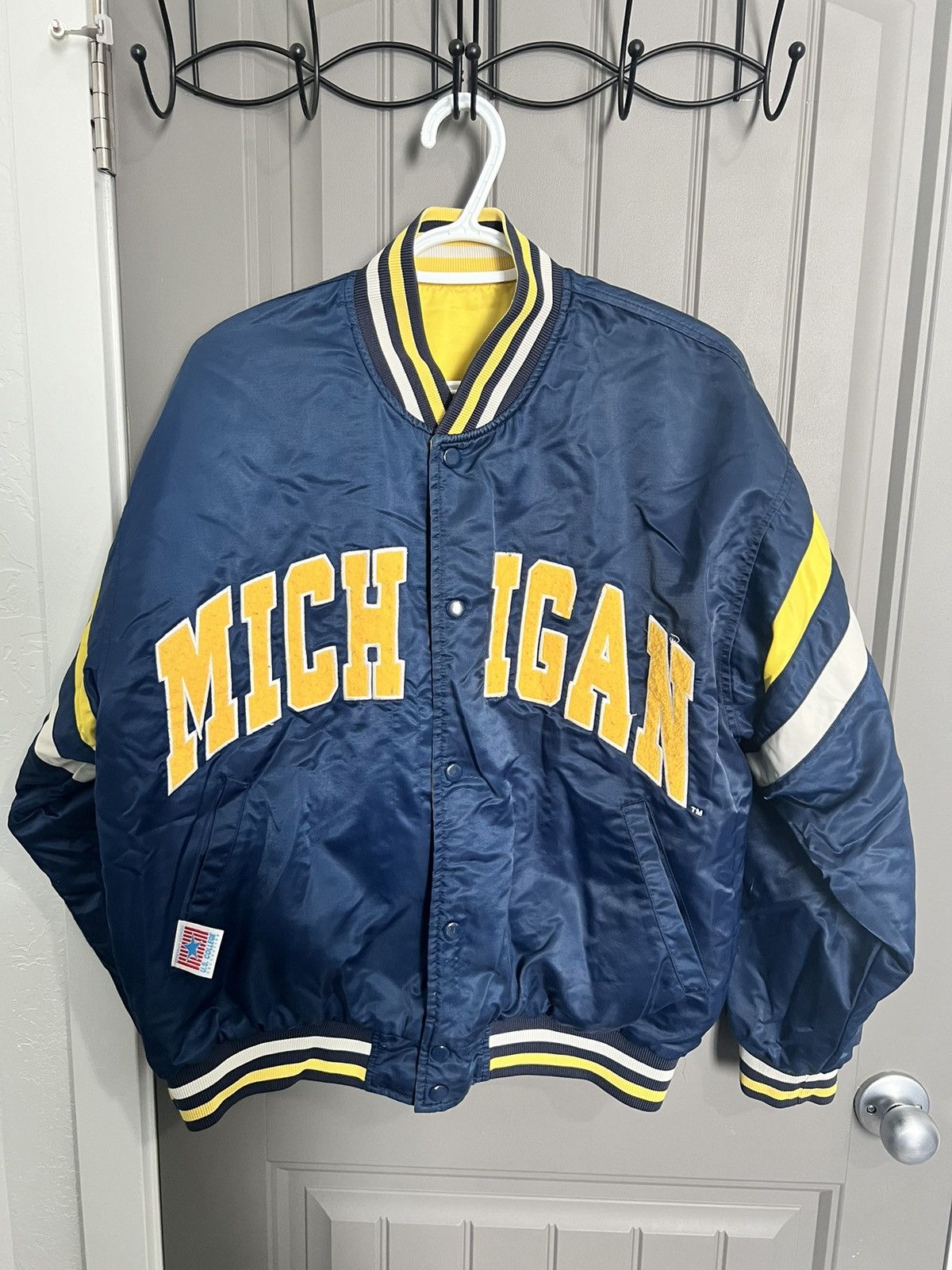 Vintage y2k Michigan Reversible bomber Jacket Size US M / EU 48-50 / 2 - 1 Thumbnail