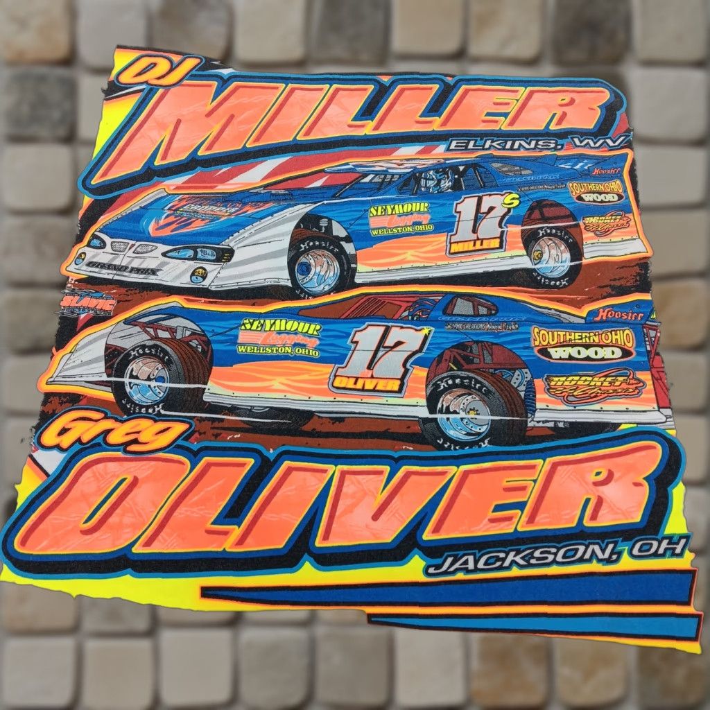Fruit Of The Loom VINTAGE Fruit of the Loom Race T Shirt Men Large White Stock Car Racing Motorsports 2000s Size US L / EU 52-54 / 3 - 1 Thumbnail