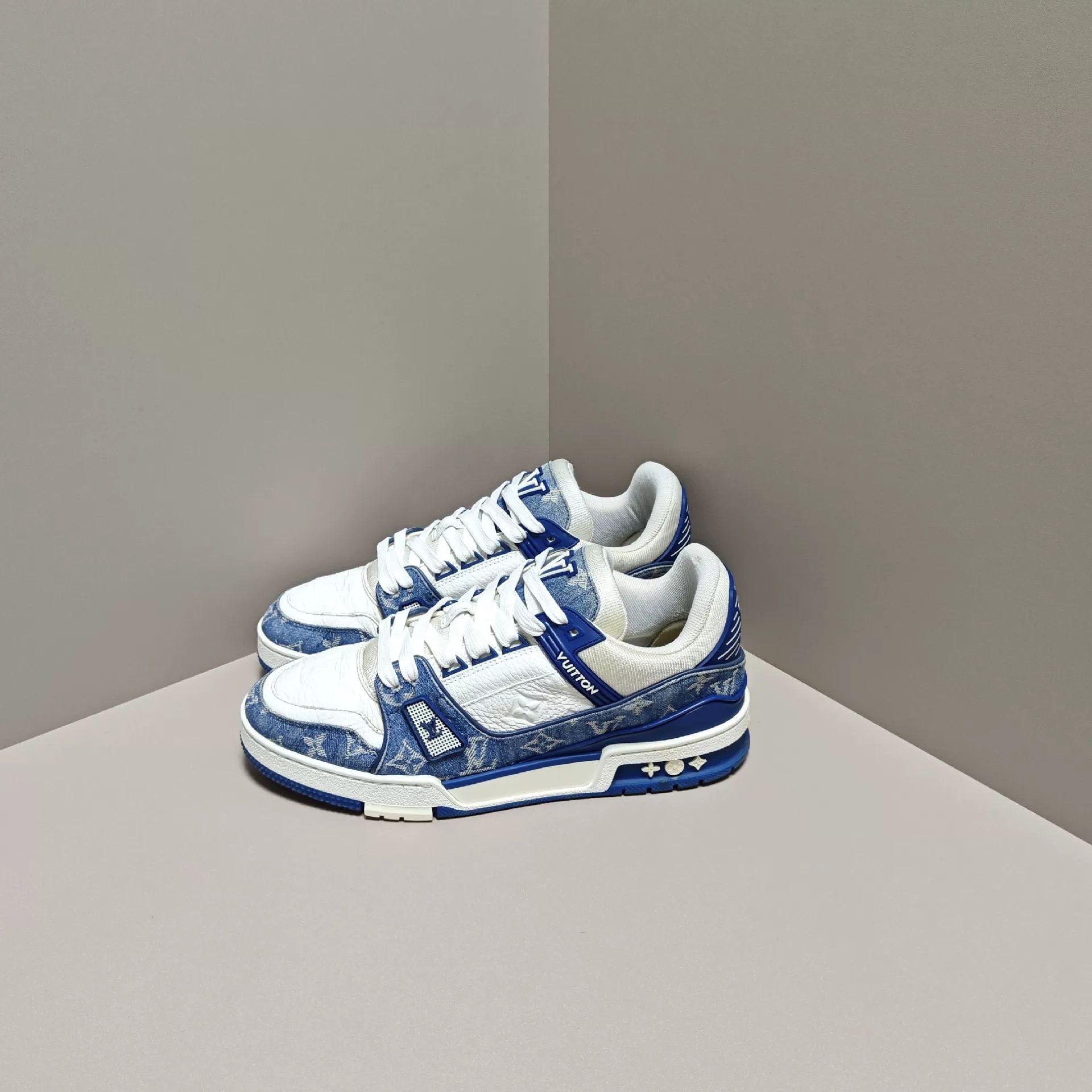 Louis Vuitton Louis Vuitton Training Denim Blue Lowtop Sneakers 8 Men Size US 8 / EU 41 - 1 Thumbnail