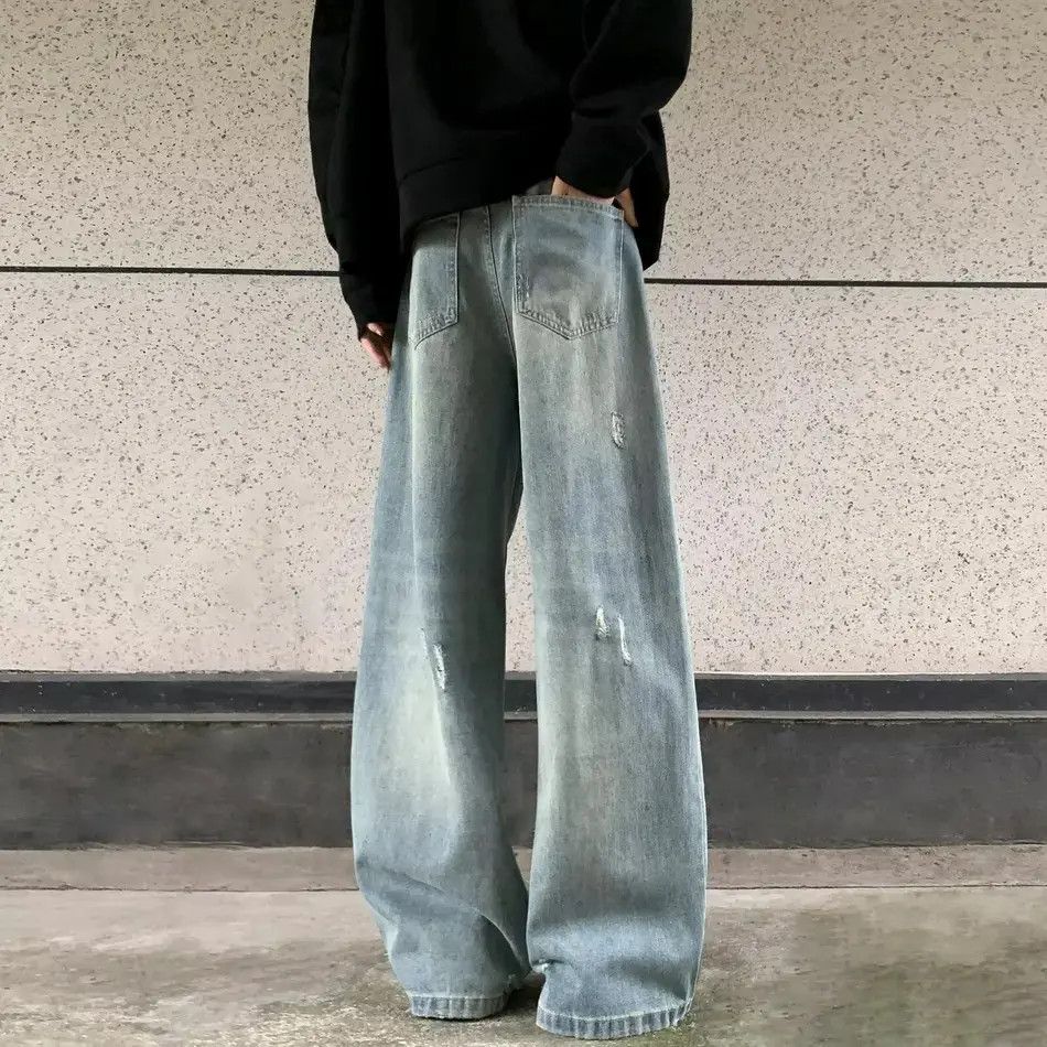 Japanese Brand Retro loose high street wide leg jeans Size US 32 / EU 48 - 4 Thumbnail
