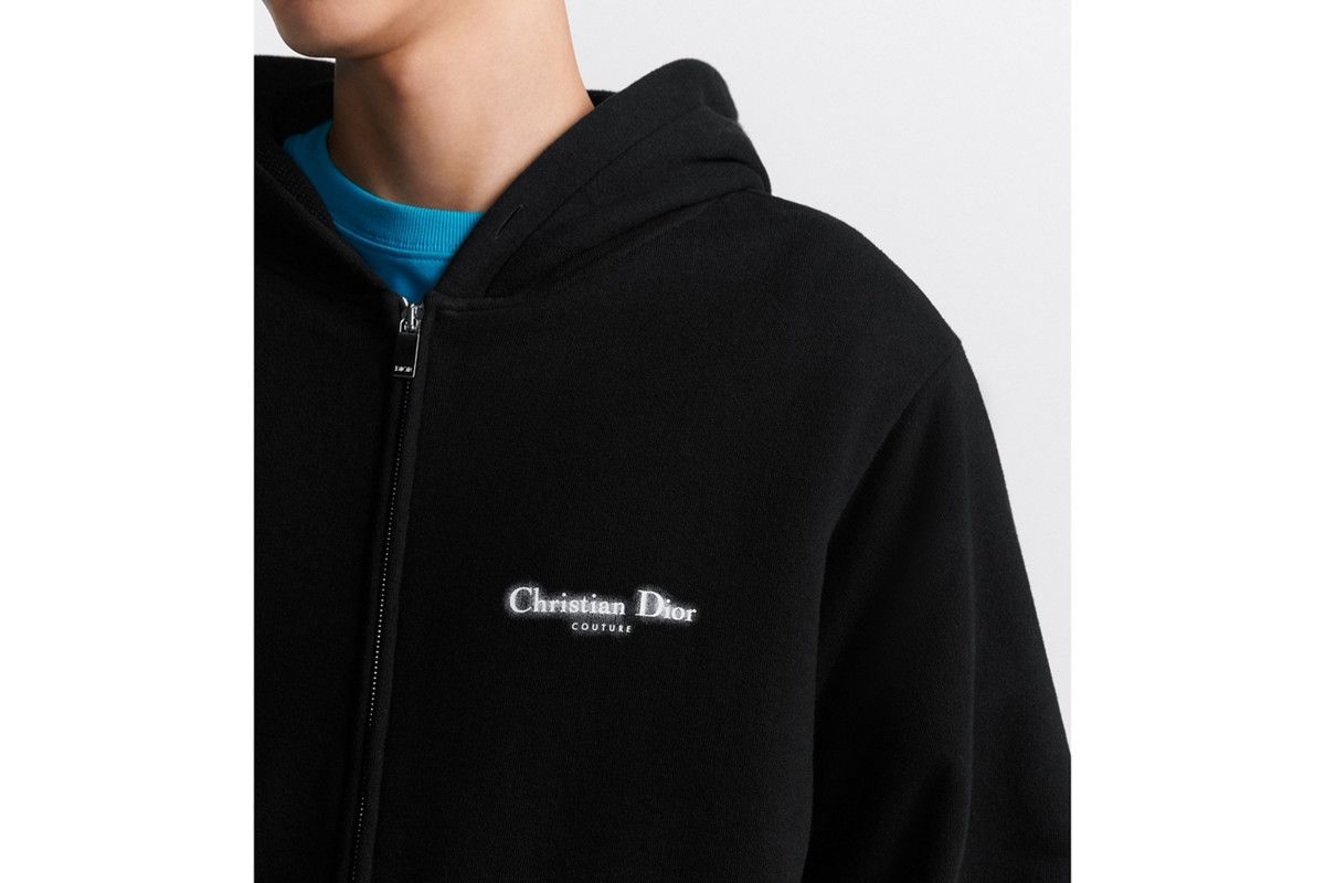 Dior o1bcso1str0226 Couture Zipped Hooded Sweatshirt in Black Size US S / EU 44-46 / 1 - 9 Thumbnail