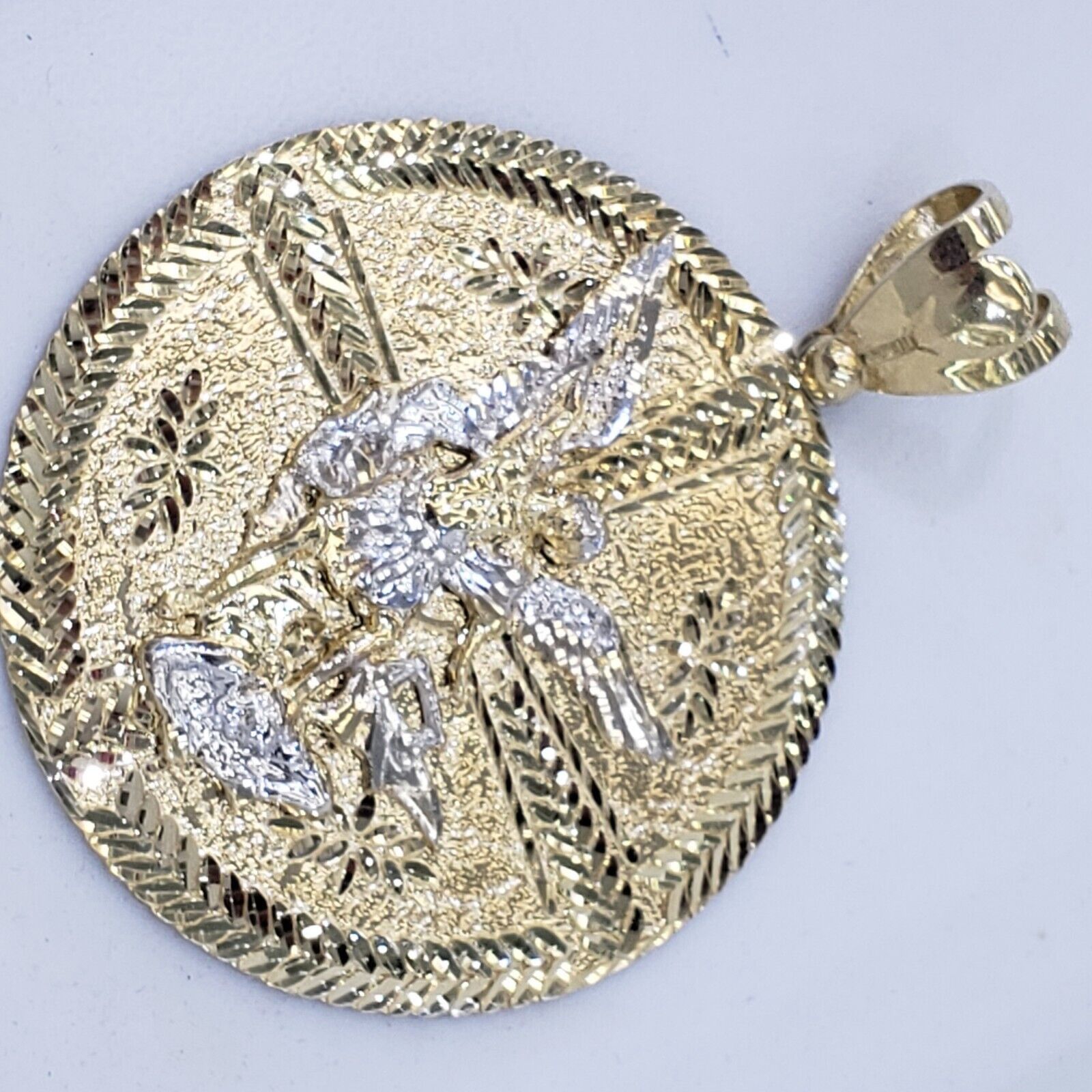 Other Solid 14k Gold saint Michael Pendant Charm Heavy Size ONE SIZE - 13 Thumbnail
