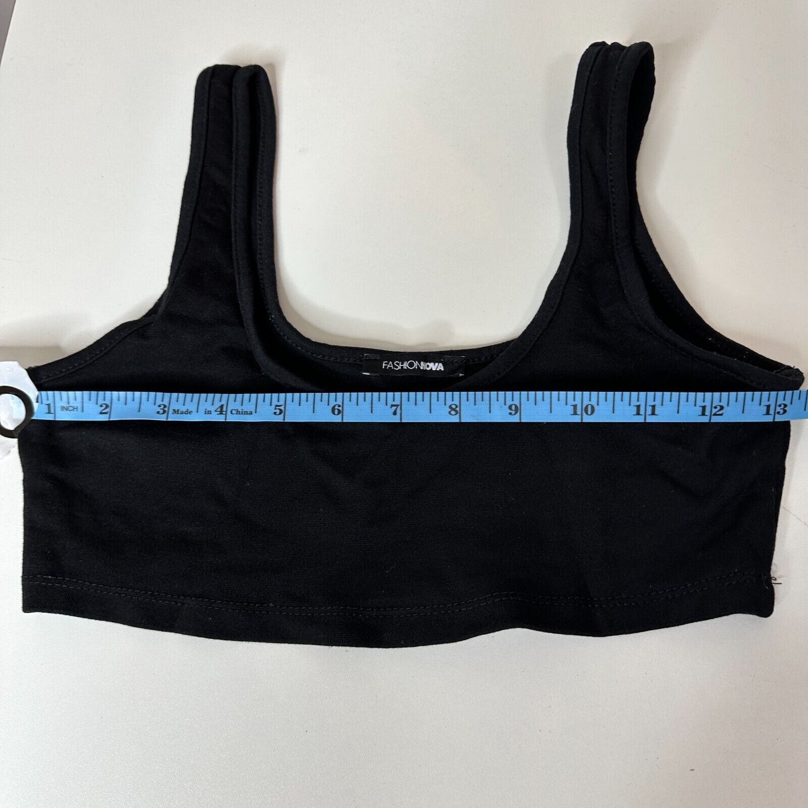 Other Fashion Nova Black Square Neck Crop Tank Top Bralette XS Size XS / US 0-2 / IT 36-38 - 5 Thumbnail