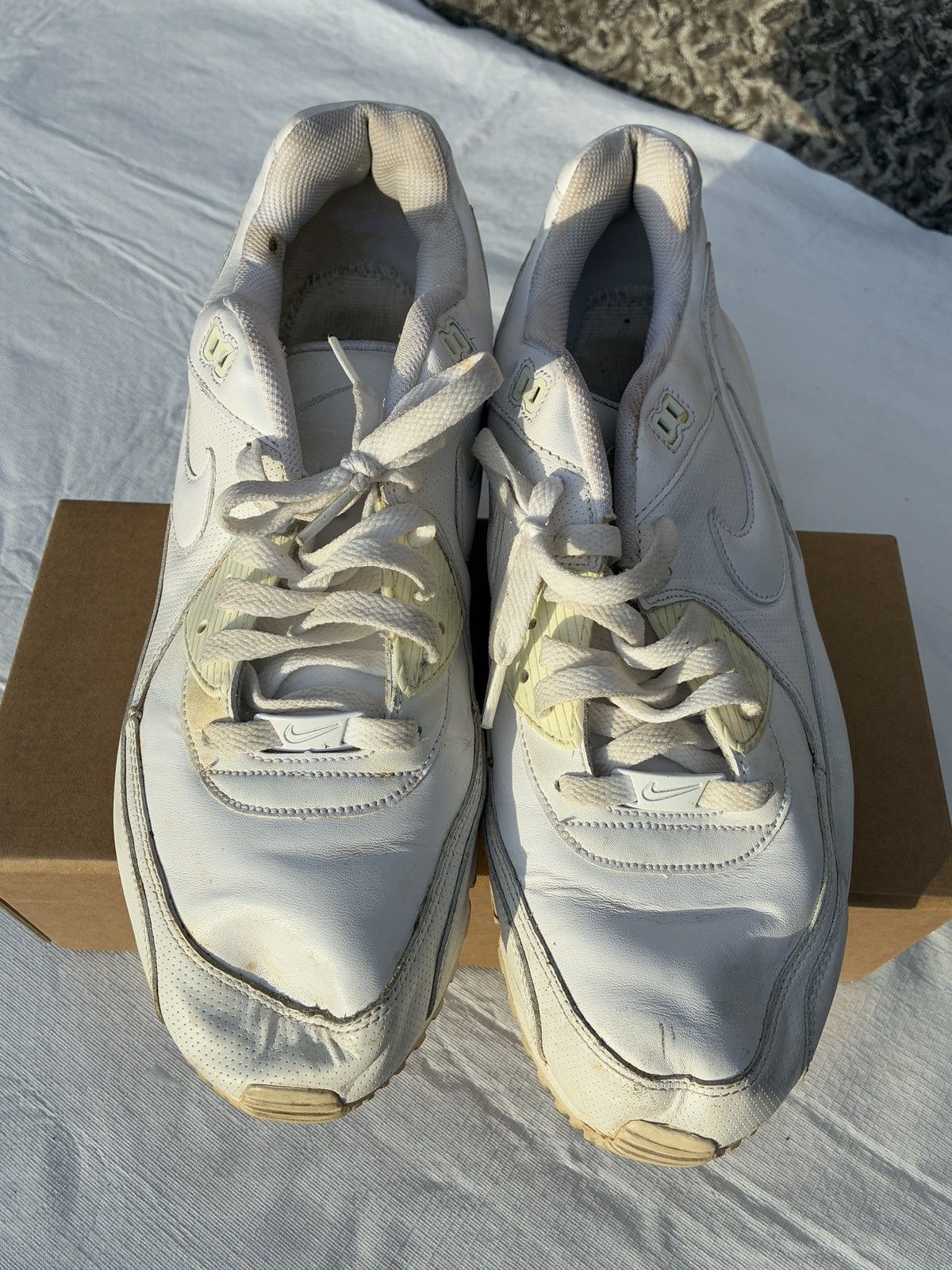 Nike NIke Air Max Wright Running Shoes Triple White Mens Size 13 Size US 13 / EU 46 - 5 Thumbnail