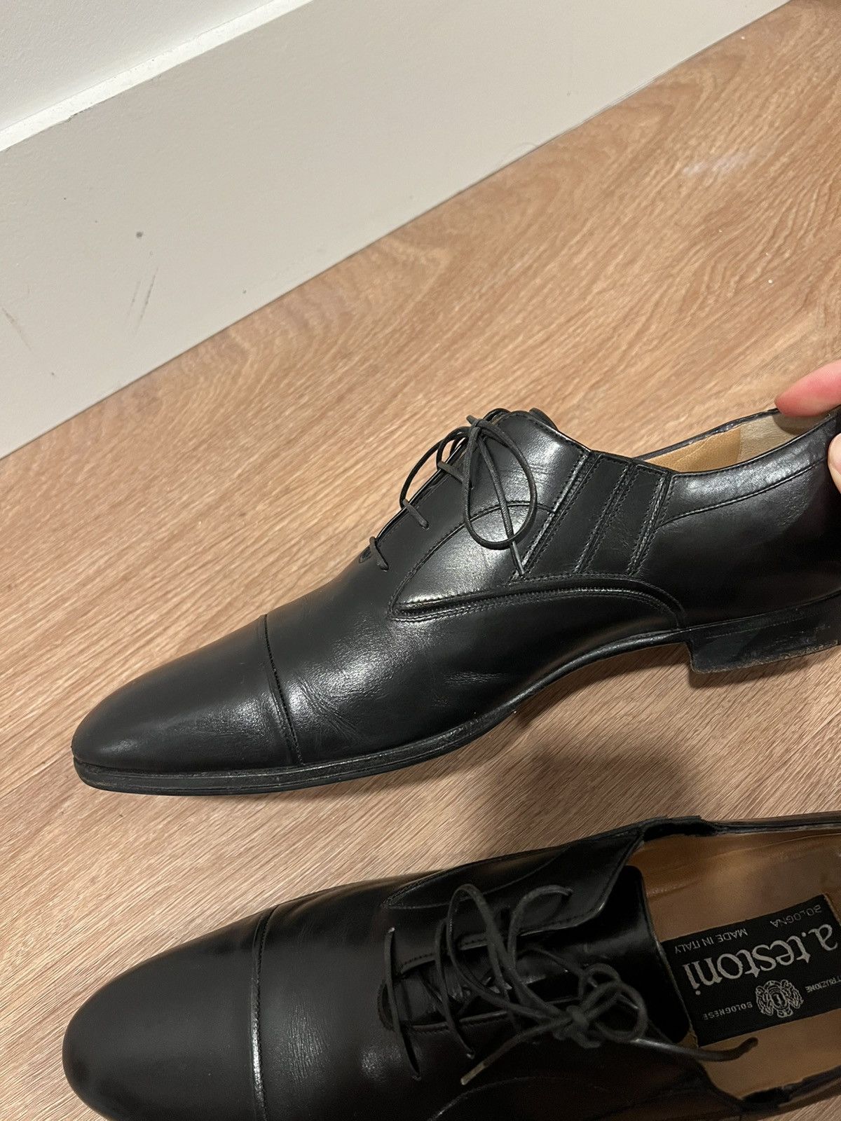 Testoni A.testoni Cap Toe Oxfords With Elastic Detail UK8 Size US 9 / EU 42 - 10 Thumbnail