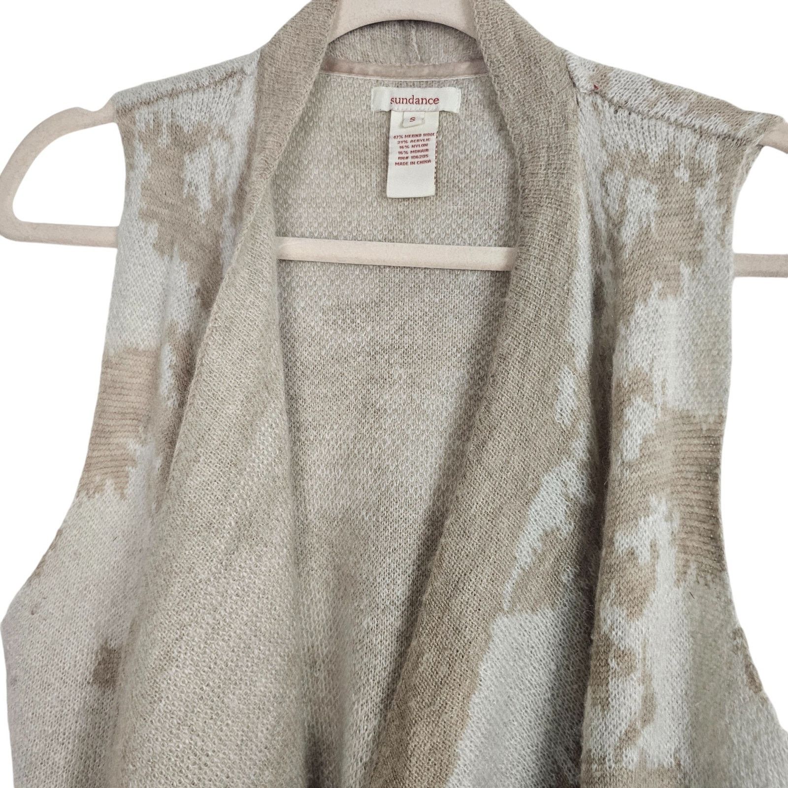Soft Surroundings Sundance Womens Wool Mohair Cardigan Sweater S Open Boho Size S / US 4 / IT 40 - 2 Thumbnail