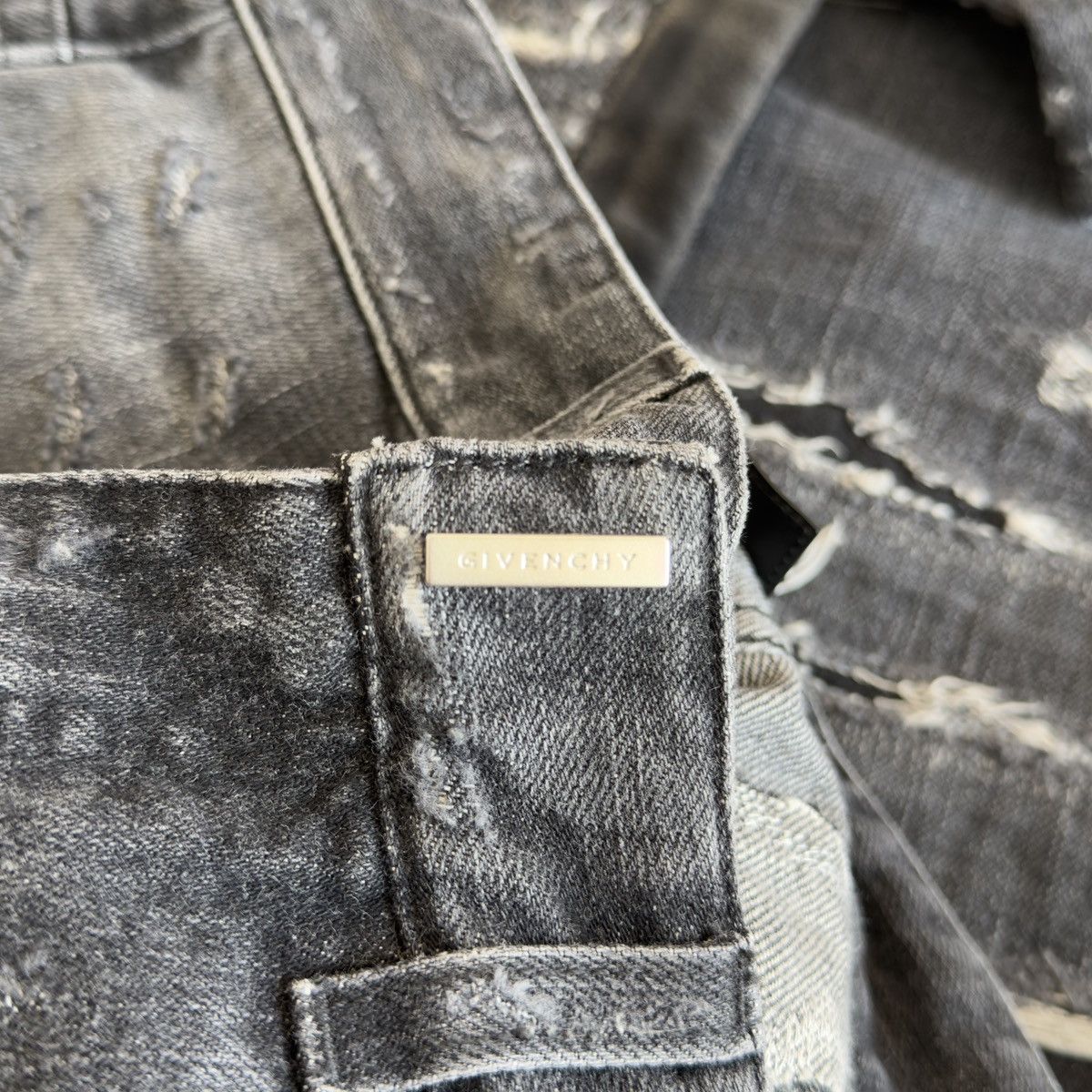 Givenchy AW2023 Moleskin Patch Boro Distressed Repaired Denim Jeans Size US 30 / EU 46 - 11 Thumbnail