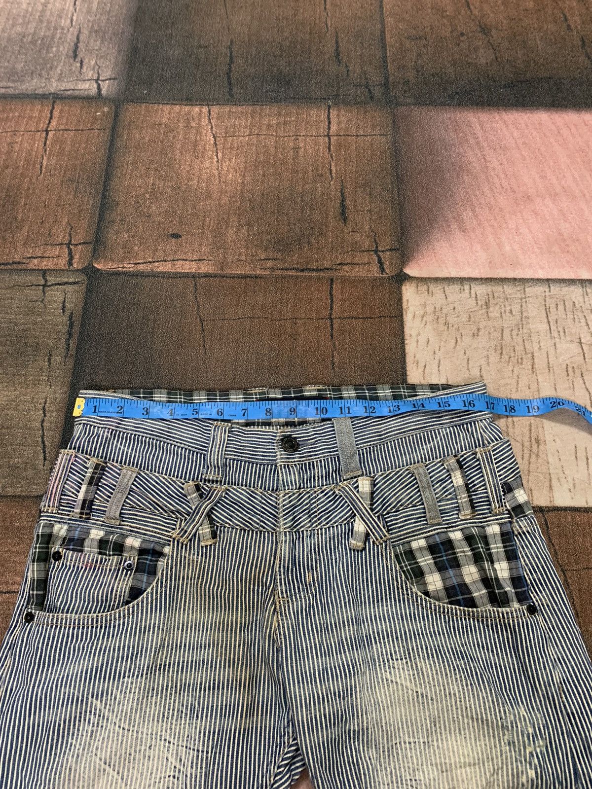 Hysteric Glamour DISTRESSED DOUBLE WAIST dominate hickory rusty mud japanese Size US 33 - 17 Thumbnail