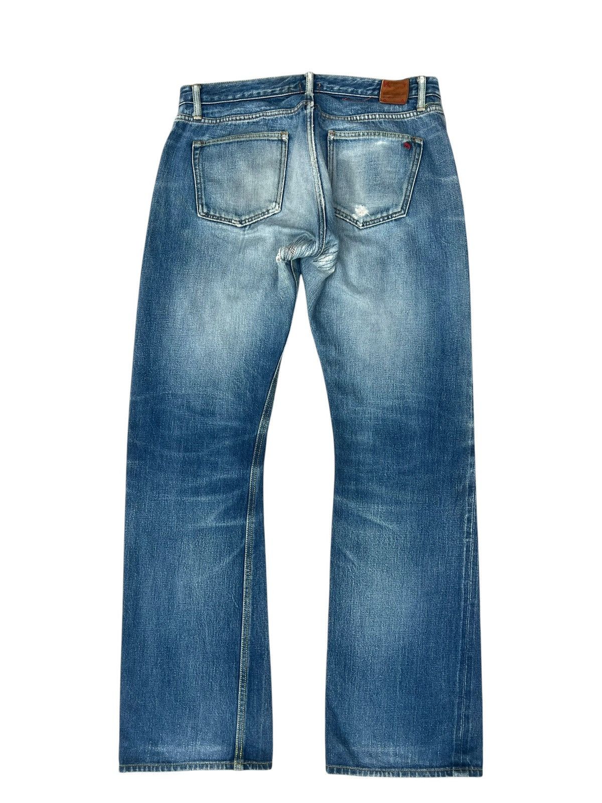 KATO Vintage Kato Japan Ripped Distressed Faded Denim Flare Jeans Size US 31 - 15 Thumbnail