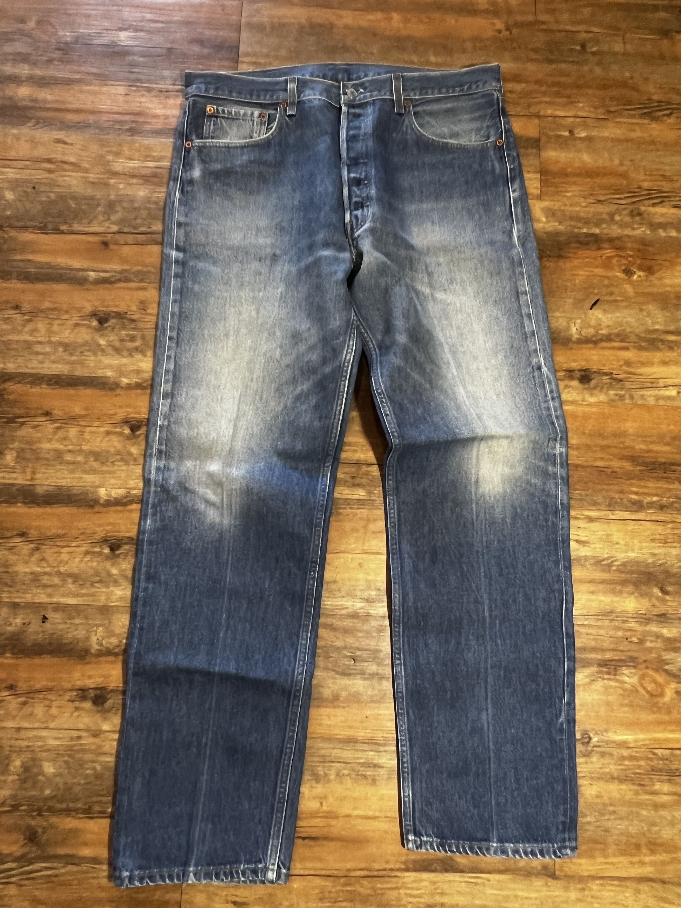 Levi's × Levi's Vintage Clothing × Vintage Vintage 501 Levi's Faded Denim Blue Jean Pants Size US 38 / EU 54 - 2 Thumbnail