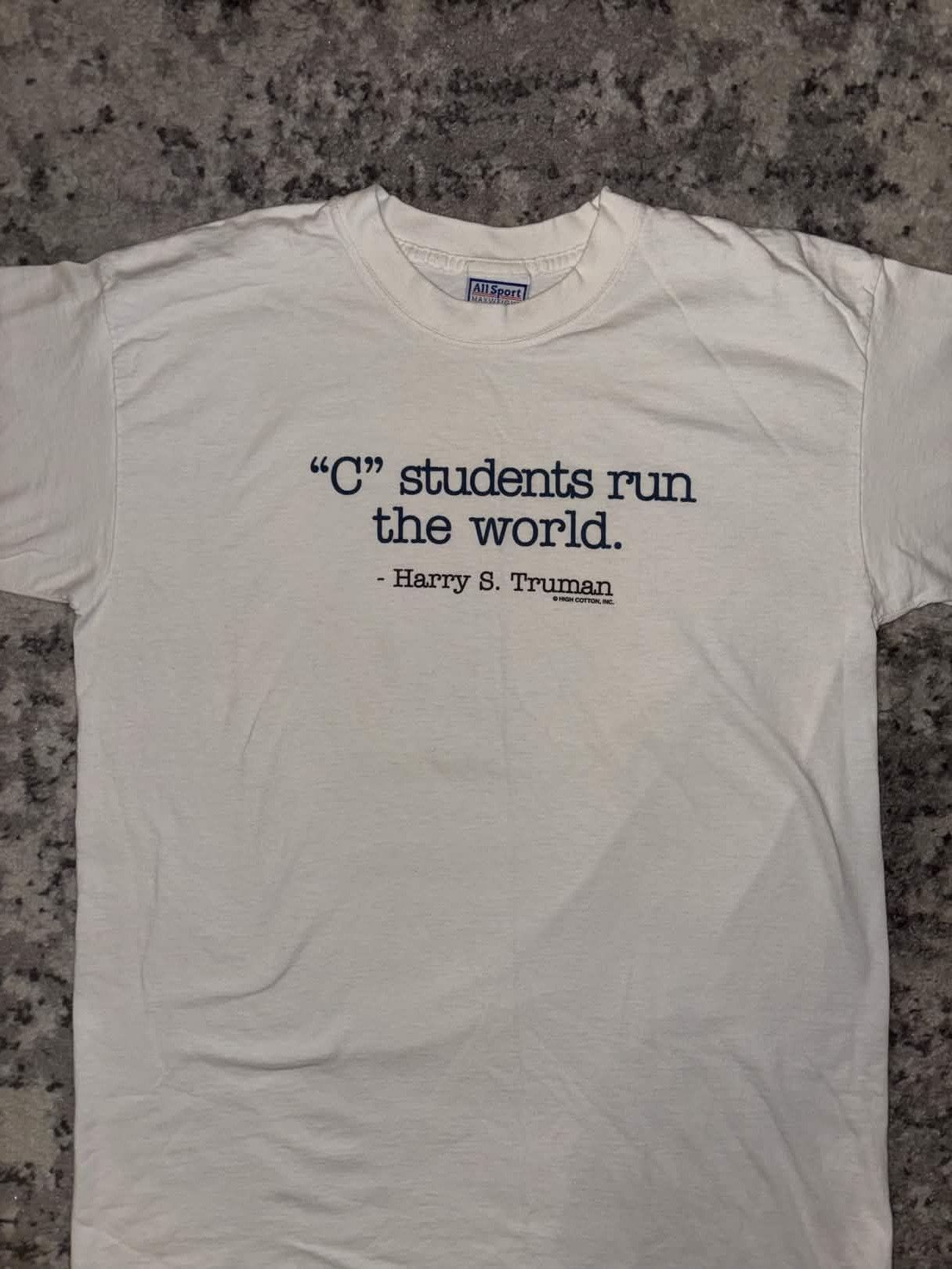 All Sport 90s "C" Students Run The World Shirt Size US L / EU 52-54 / 3 - 1 Thumbnail