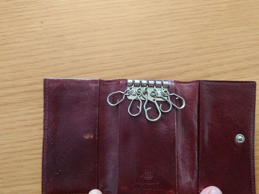 Vivienne Westwood Contrast Stitch Orb Leather Key Case Size ONE SIZE - 3 Thumbnail