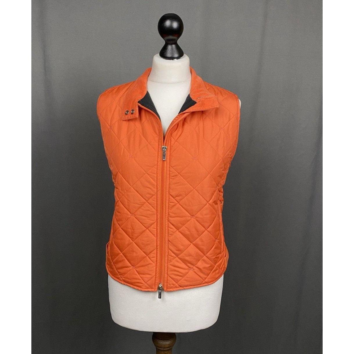 Ralph Lauren Sport Ralph Lauren Sport Women's Orange Quilted Vest Size L Size L / US 10 / IT 46 - 1 Thumbnail
