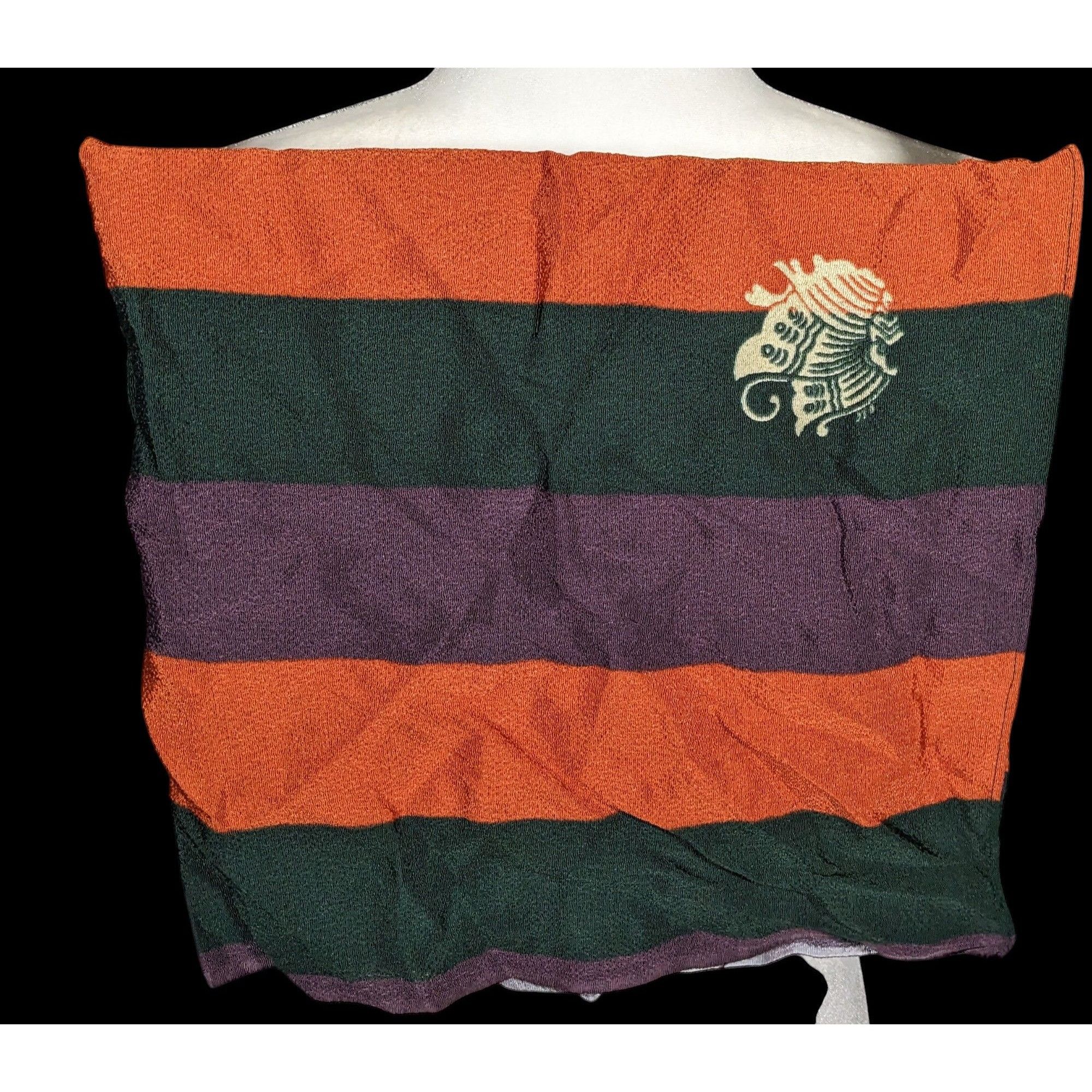 Other Unique Green Orange And Purple Stiped Spring Motif Square Sc Size ONE SIZE - 2 Thumbnail