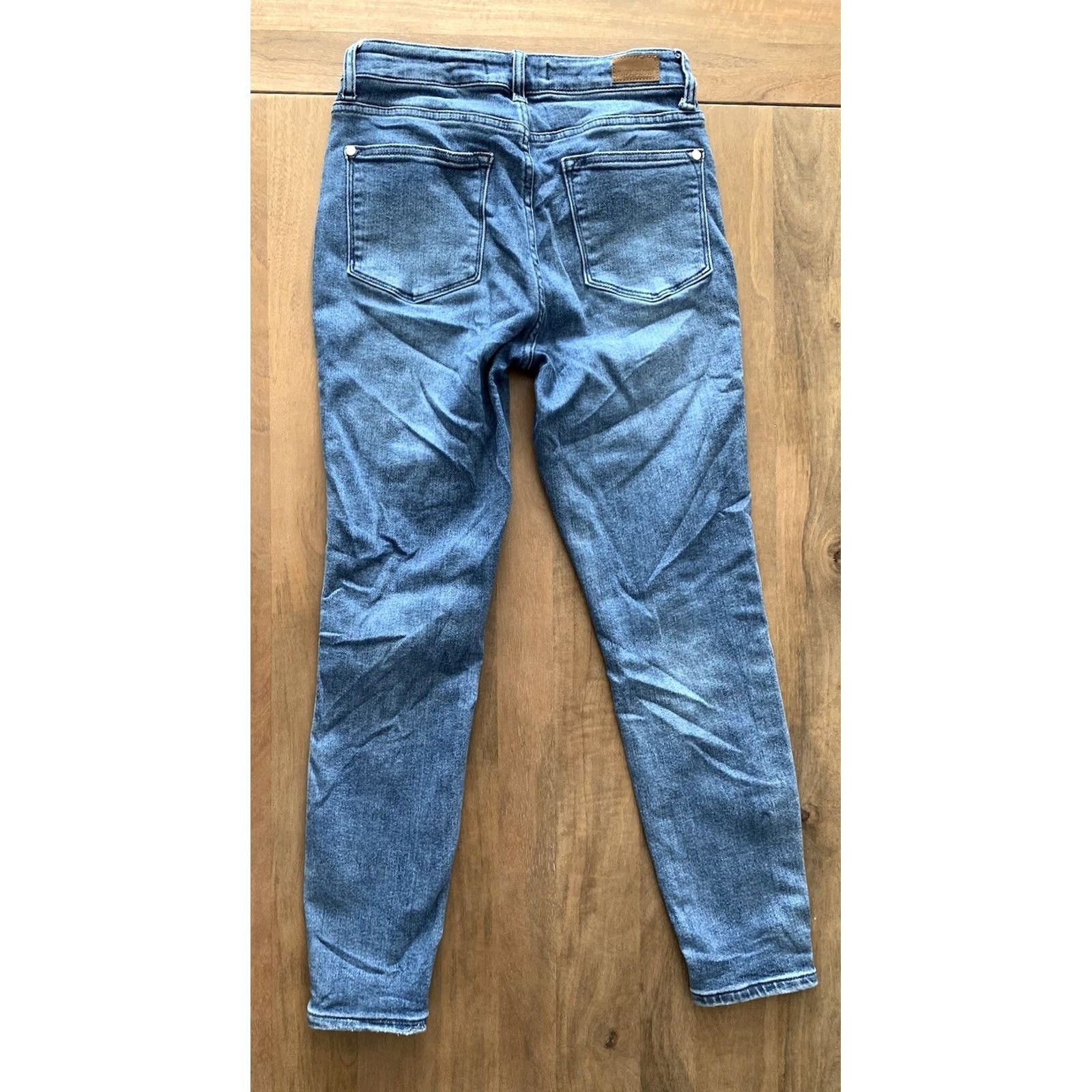 Vintage Judy Blue Relaxed Fit Jeans Women's 26x26.5 Blue Mid Rise Tapered Skinny Stretch Denim 5-Pocket Zipper Button Logo 90s City College Preppy Size 26" / US 2 / IT 38 - 2 Thumbnail