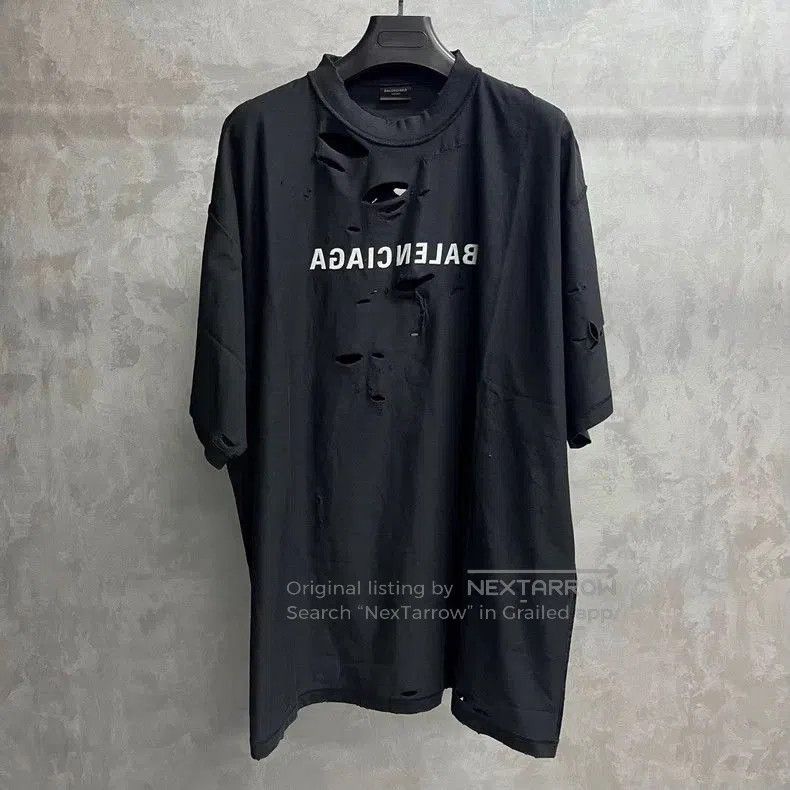 Balenciaga Balenciaga 24 Black Letter Print T-shirt. Size US XXL / EU 58 / 5 - 1 Thumbnail
