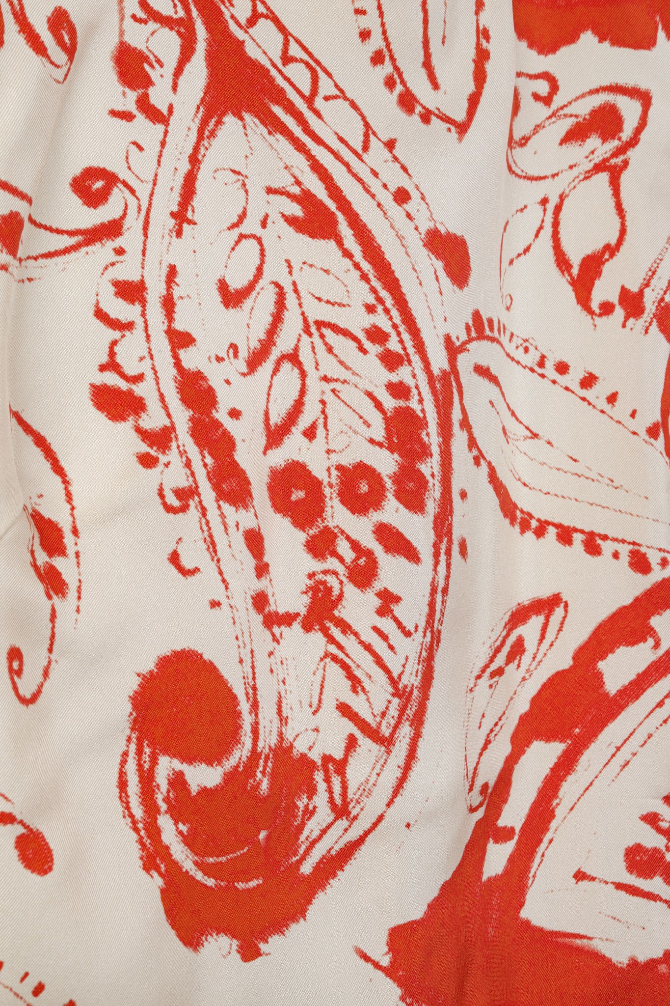 Carolina Herrera Carolina Herrera Paisley Silk Asymmetrical Waist Dress Size S / US 4 / IT 40 - 6 Thumbnail