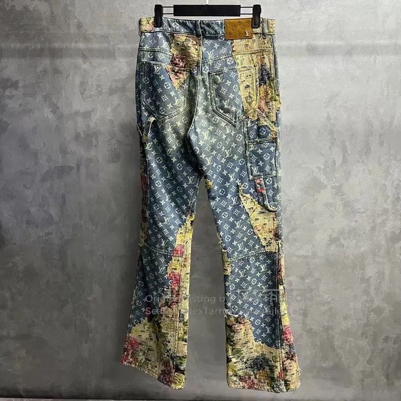 Louis Vuitton Louis Vuitton Floral Print Flared Denim Jeans. Size US 30 / EU 46 - 3 Thumbnail