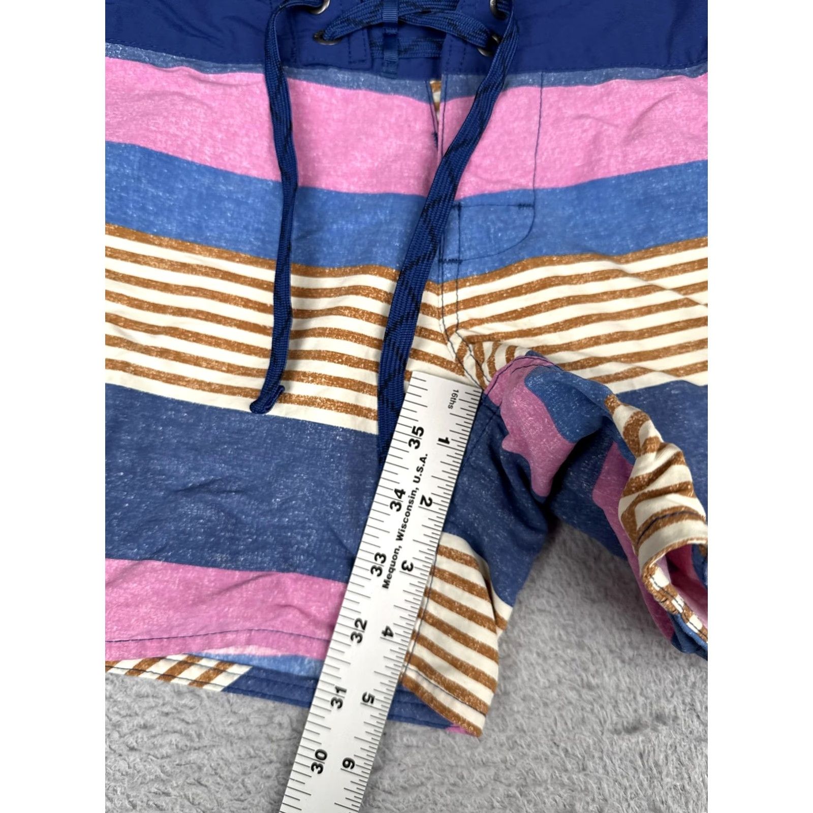 Patagonia Patagonia Skimmer Shorts Womens 2 Pink Blue Striped Board Swim Beach Quick Dry Size 26" / US 2 / IT 38 - 6 Thumbnail