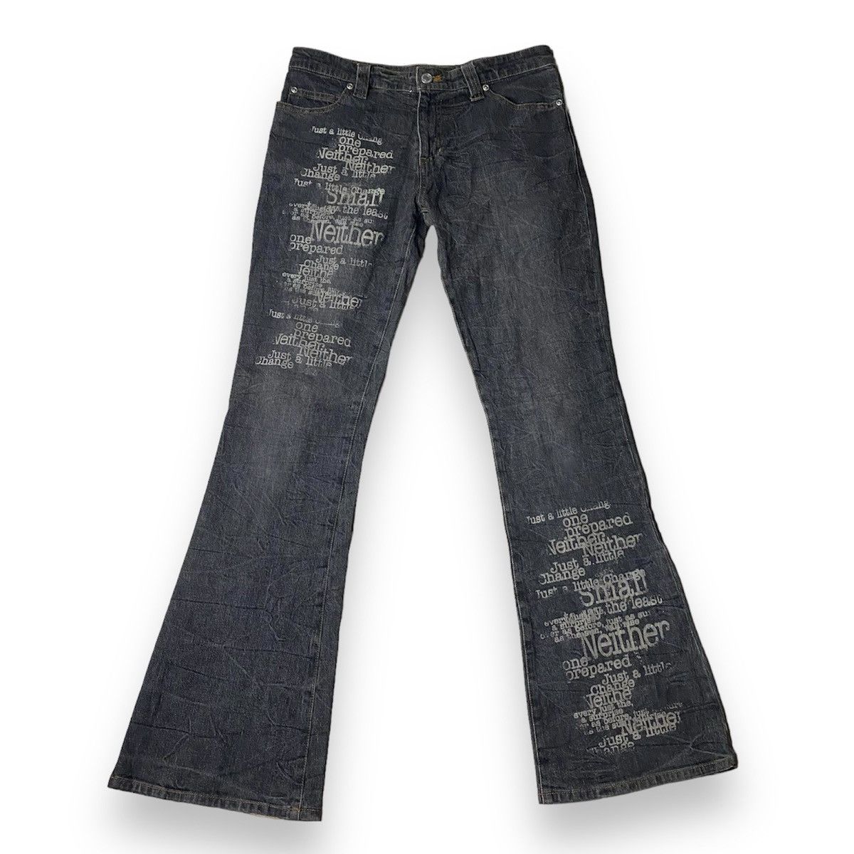 Beauty Beast × If Six Was Nine × Japanese Brand Japanese brand wording lightning design flare jeans Size US 30 / EU 46 - 1 Thumbnail
