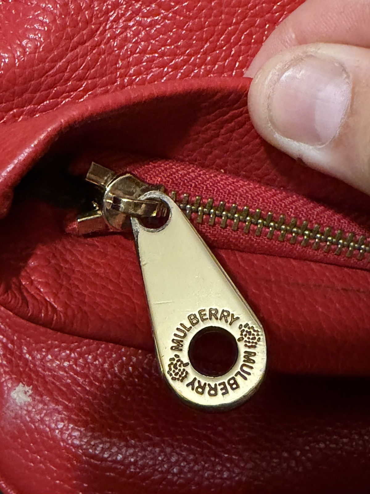 Mulberry Mulberry clutch leather red Size ONE SIZE - 2 Thumbnail
