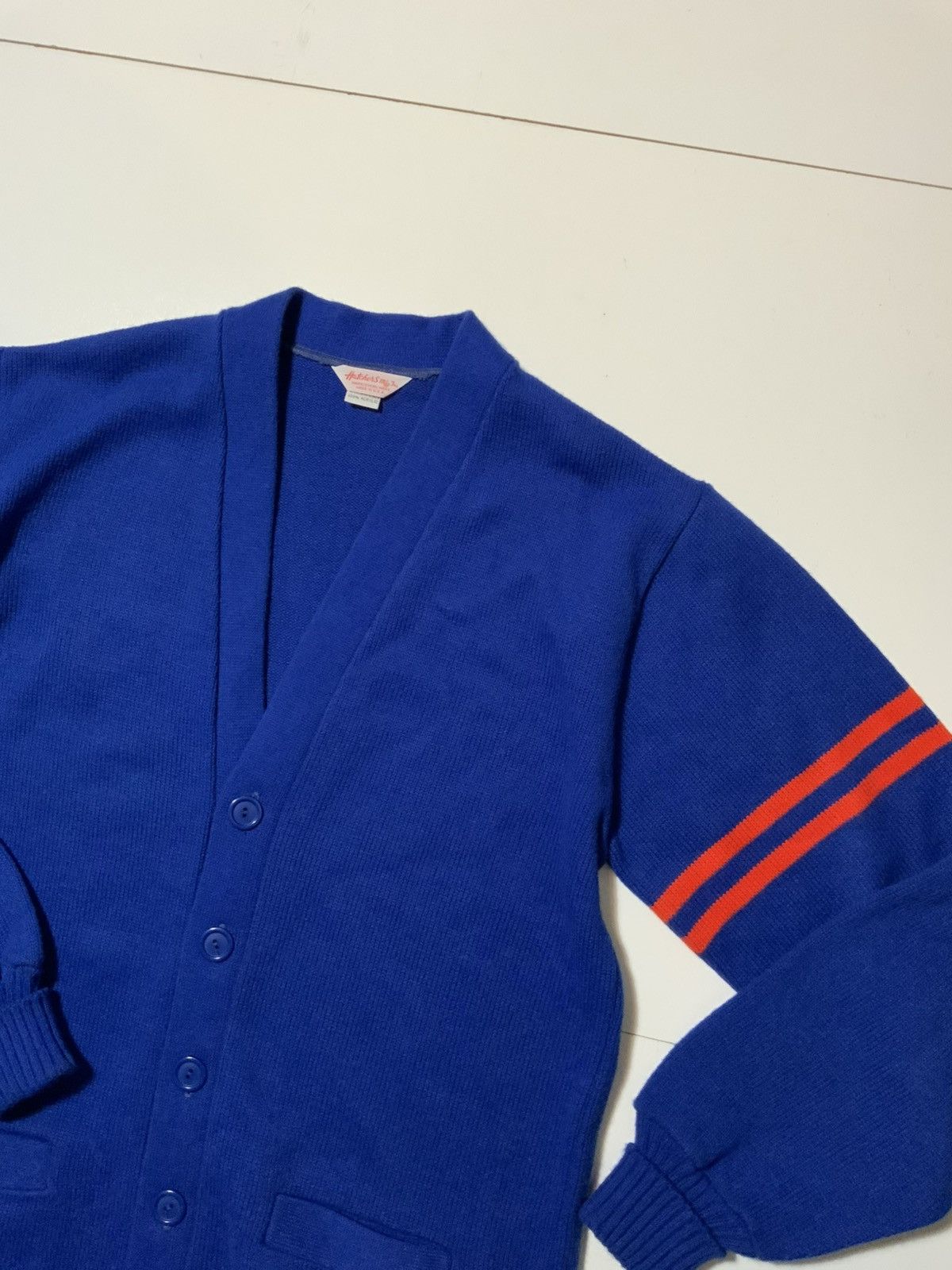 Vintage Vintage 60s 70s Hatchers MFG Stripe Varsity Cardigan Sweater Size US M / EU 48-50 / 2 - 3 Thumbnail