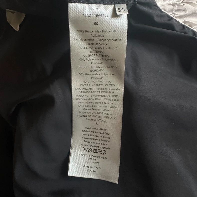 Dior Dior Silver dark pattern full logo down jacket 2502-Nextarr Size US M / EU 48-50 / 2 - 5 Thumbnail