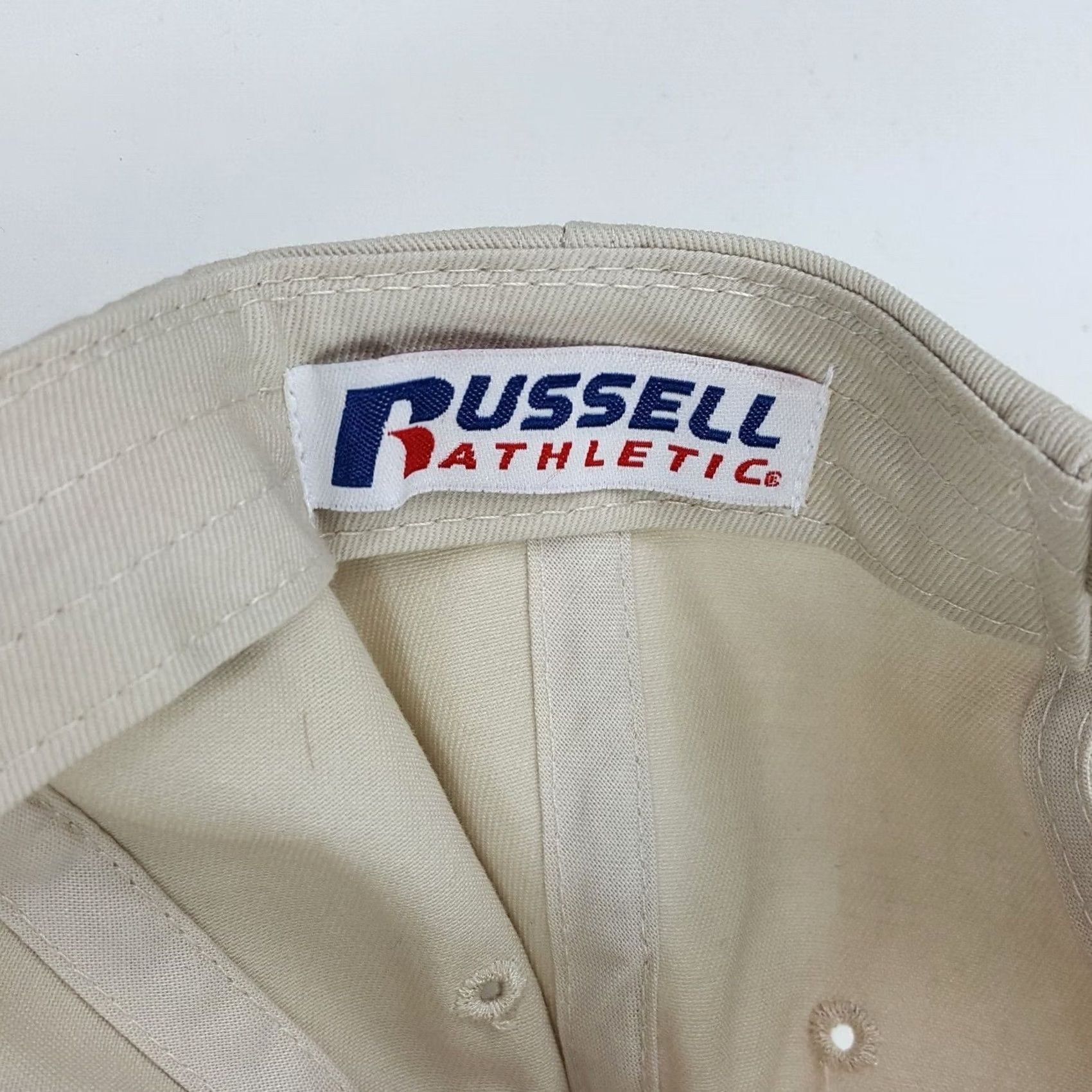 Russell Athletic VINTAGE Northern Iowa Panthers Hat College Athletic NCAA Snapback Adjustable Beig e Russell Athletic Retro 90s University Sports Baseball Cap Men Size US 35 - 7 Thumbnail