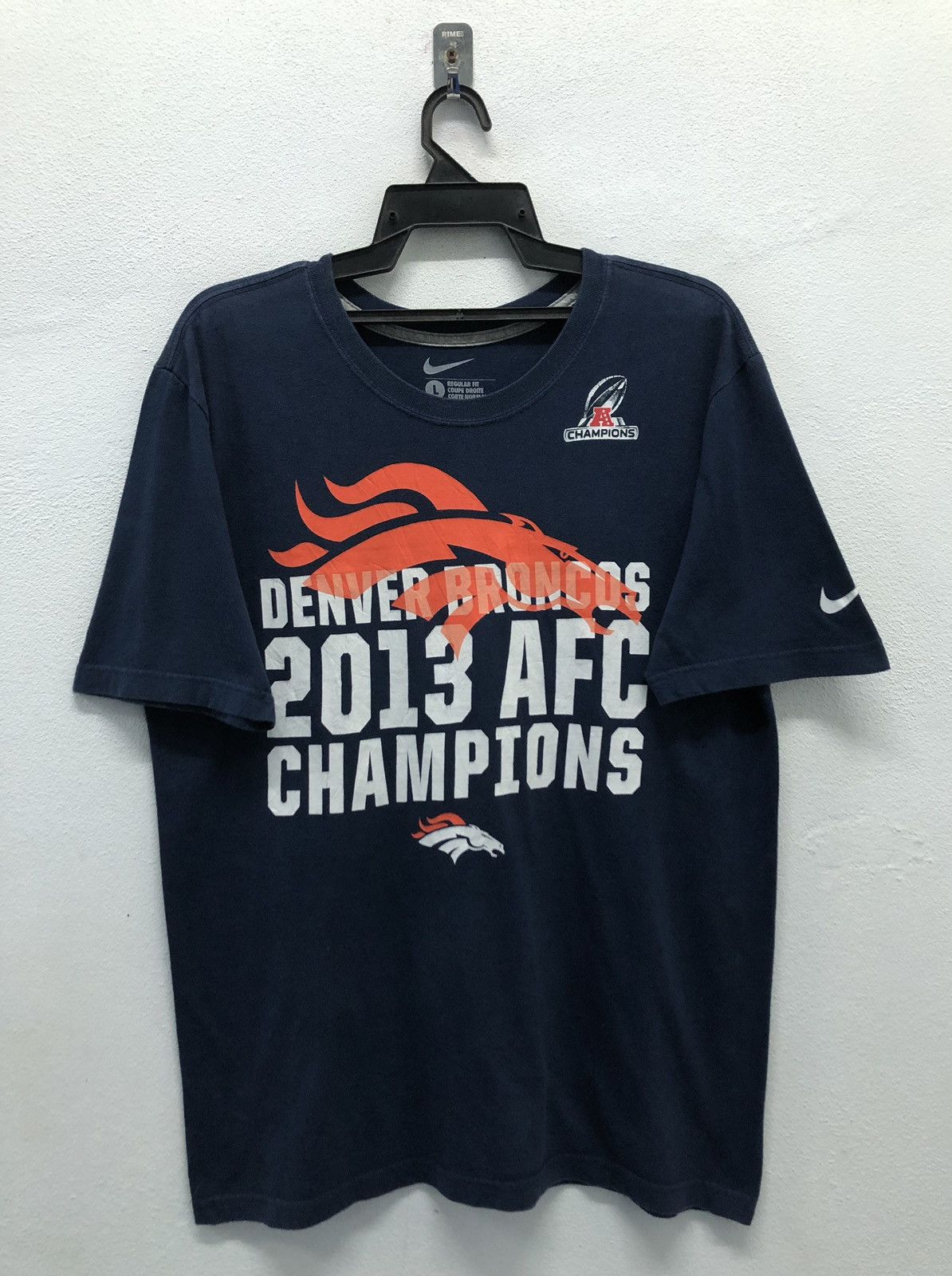 Nike Vintage Nike Denver Broncos 2013 Afc Champions T-Shirt Size US L / EU 52-54 / 3 - 1 Thumbnail