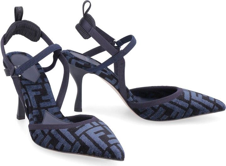 Fendi o1w1db10325 8J8361 Colibri Lite Pumps in Navy Blue Size US 7 / IT 37 - 2 Thumbnail