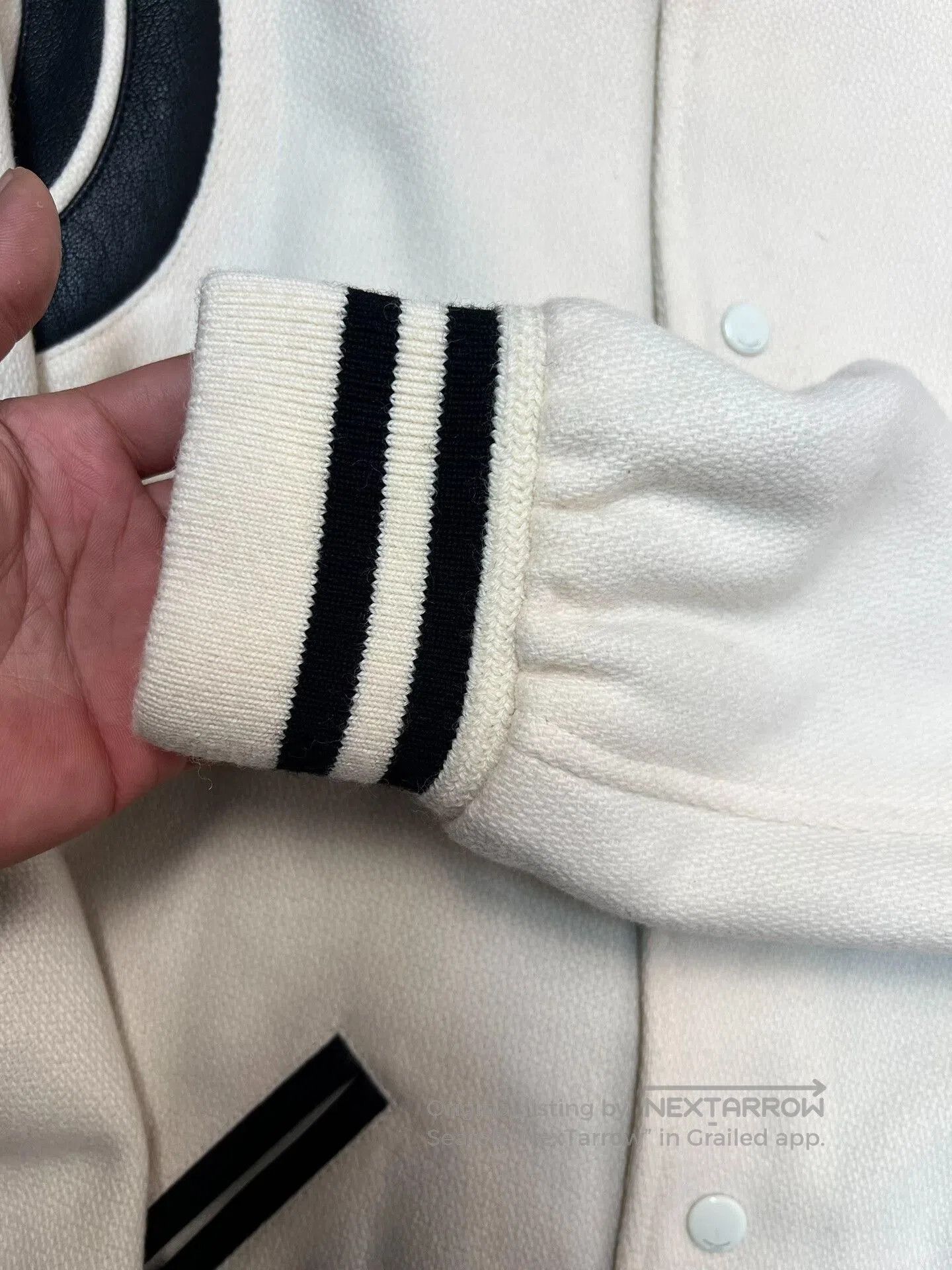 Saint Laurent Paris Saint Laurent Cream Varsity Jacket. Size US L / EU 52-54 / 3 - 4 Thumbnail