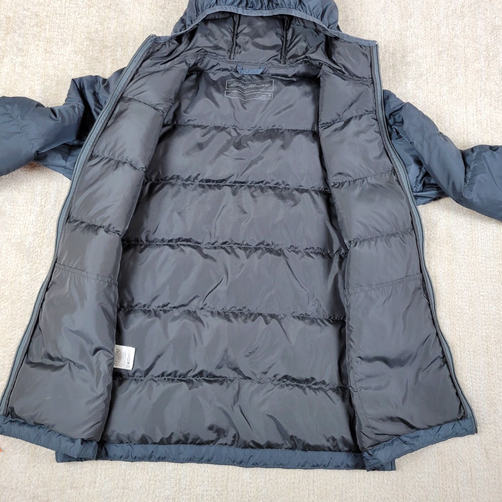Eddie Bauer Eddie Bauer Down Puffer Jacket Mens M Gray Full Zip Hooded Quilted Packable 650 Size US M / EU 48-50 / 2 - 3 Thumbnail