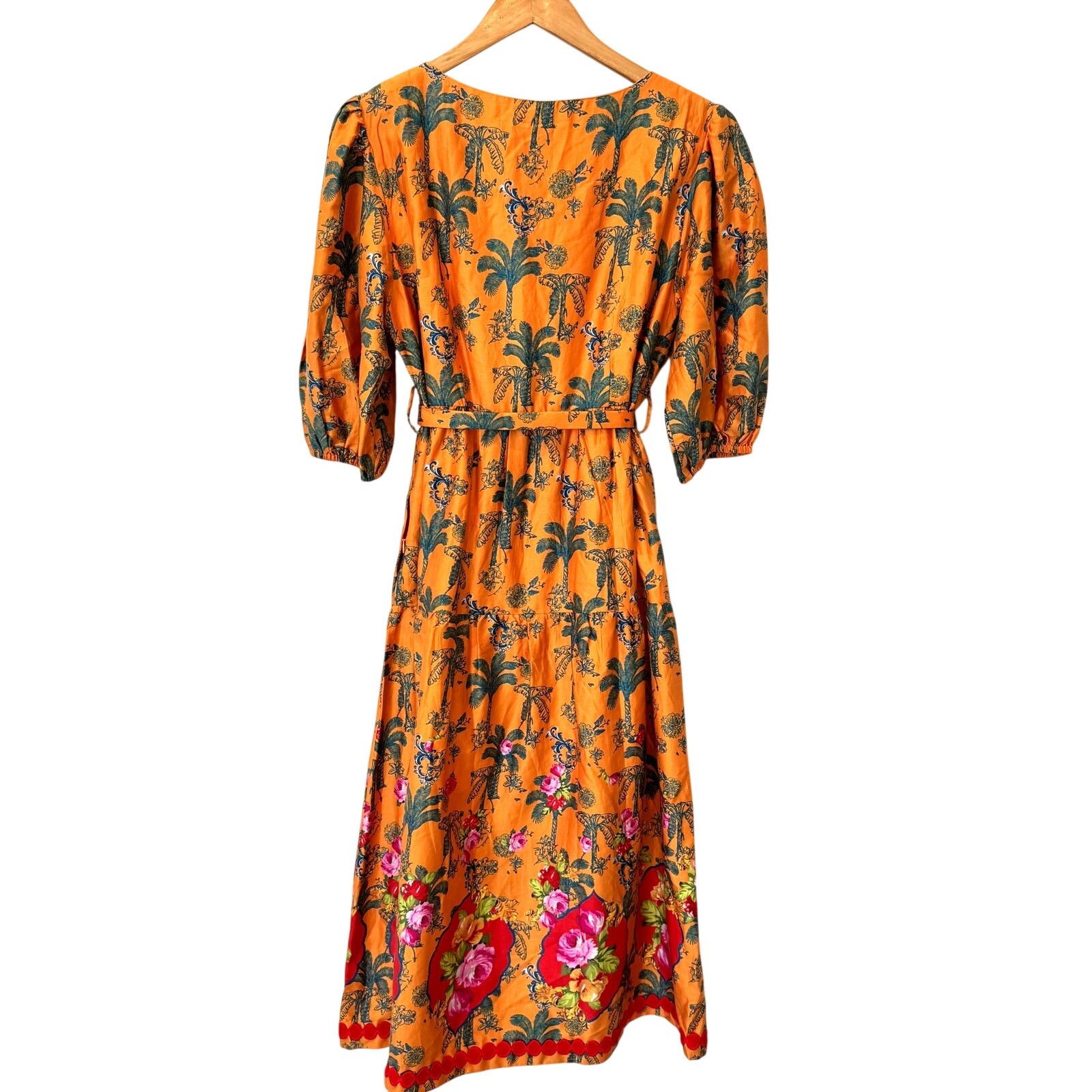 Anthropologie Anthro x Emily Lovelock Tropical Palm Print Maxi Dress NWT Size L / US 10 / IT 46 - 2 Thumbnail