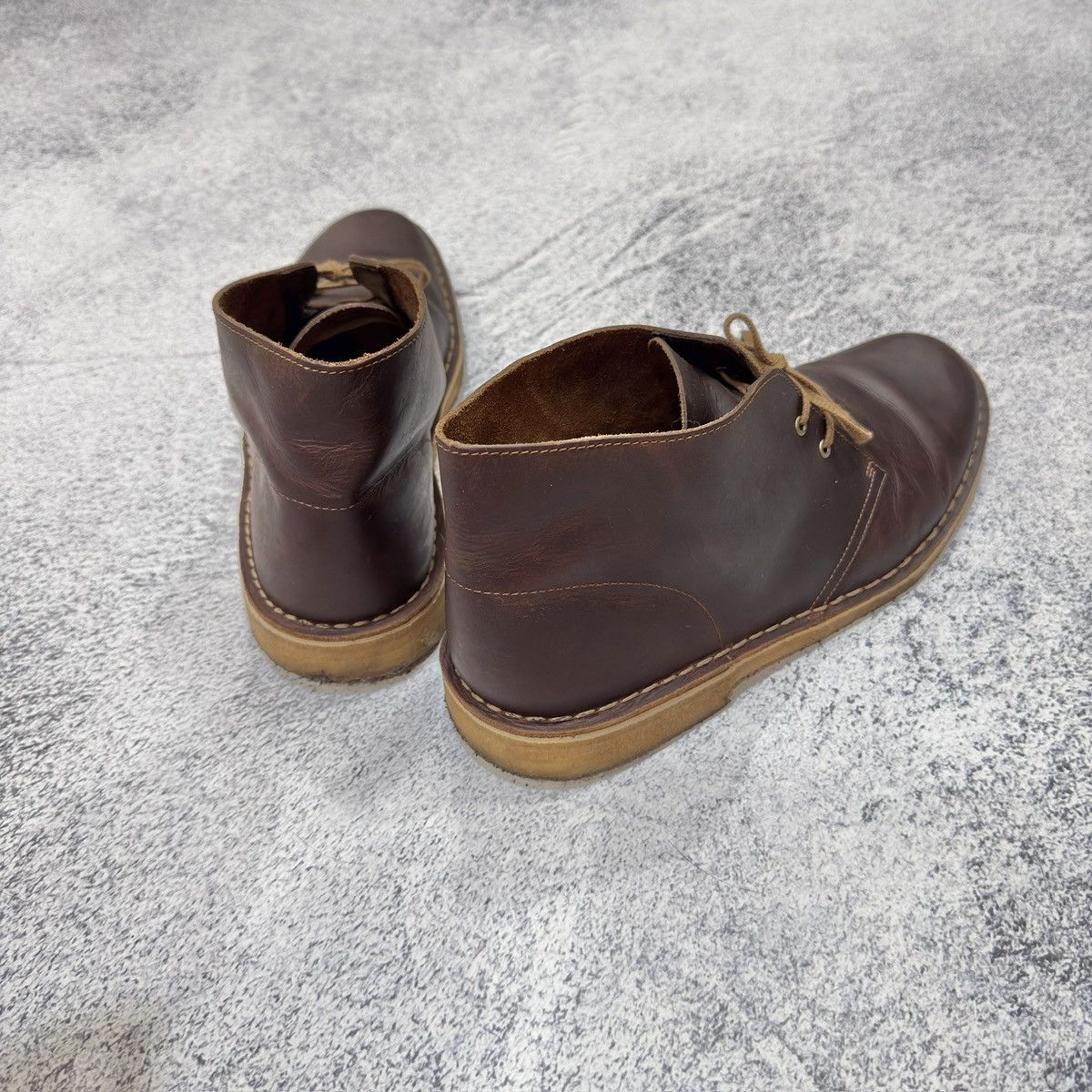 Clarks Clarks Desert Boots Brown Oiled Leather US11.5 UK11 EU45 Size US 11.5 / EU 44-45 - 8 Thumbnail