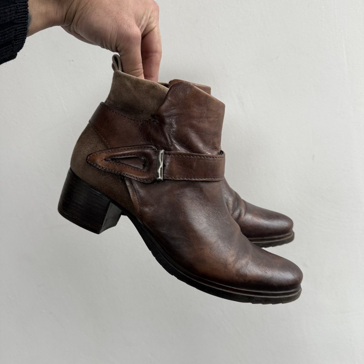 Guidi Mjus Avant Garde Brown Leather Ankle Boots Size US 10 / IT 40 - 9 Thumbnail