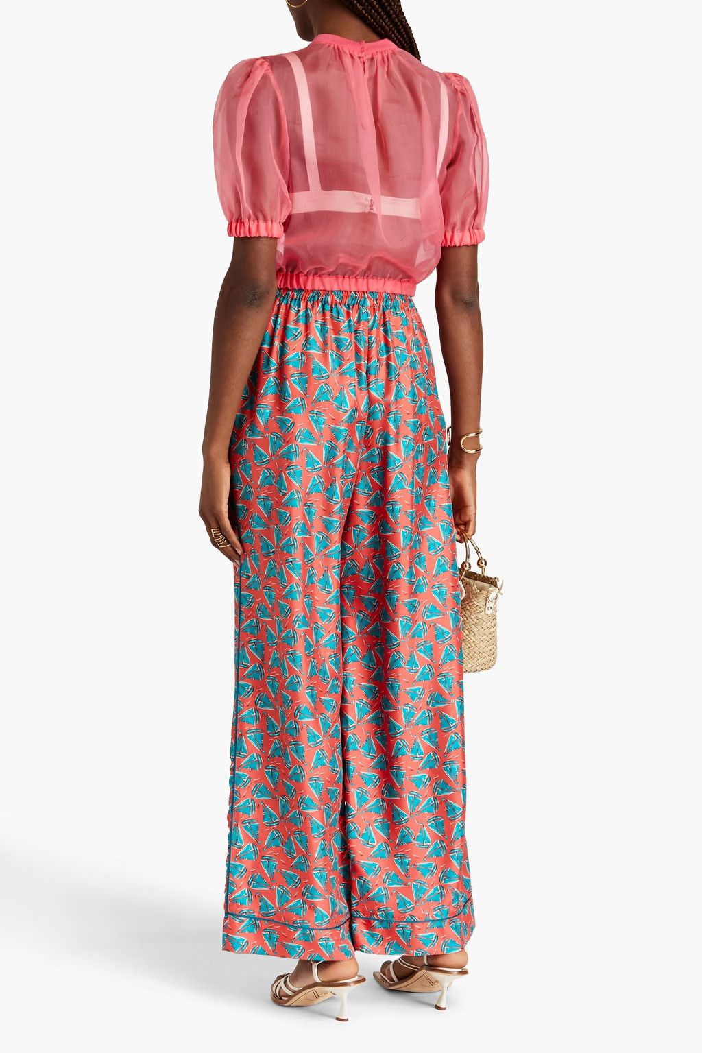 Dolce & Gabbana o1y0925 Silk Blouse in Pink Size XS / US 0-2 / IT 36-38 - 3 Thumbnail