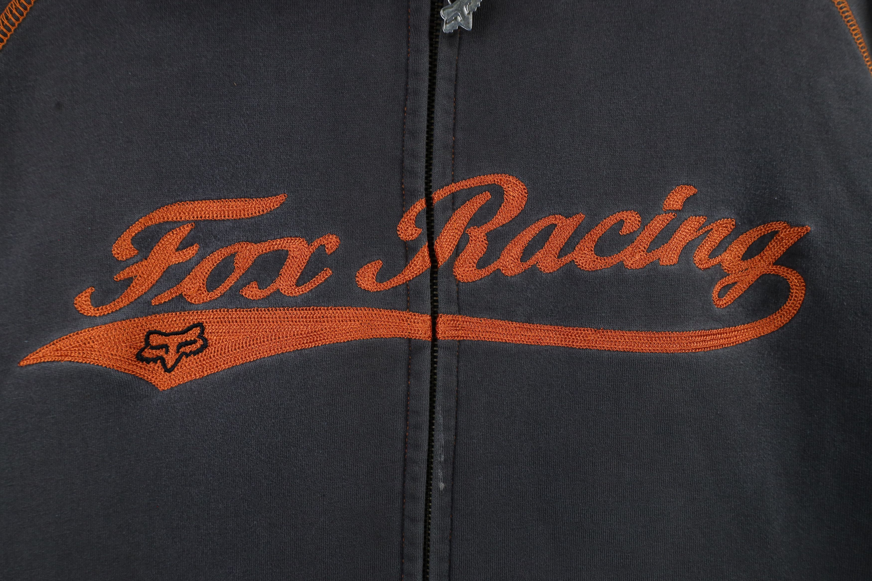 Fox Racing Vintage Fox Racing Spell Out Chain Stitch Full Zip Hoodie Size US XL / EU 56 / 4 - 9 Thumbnail