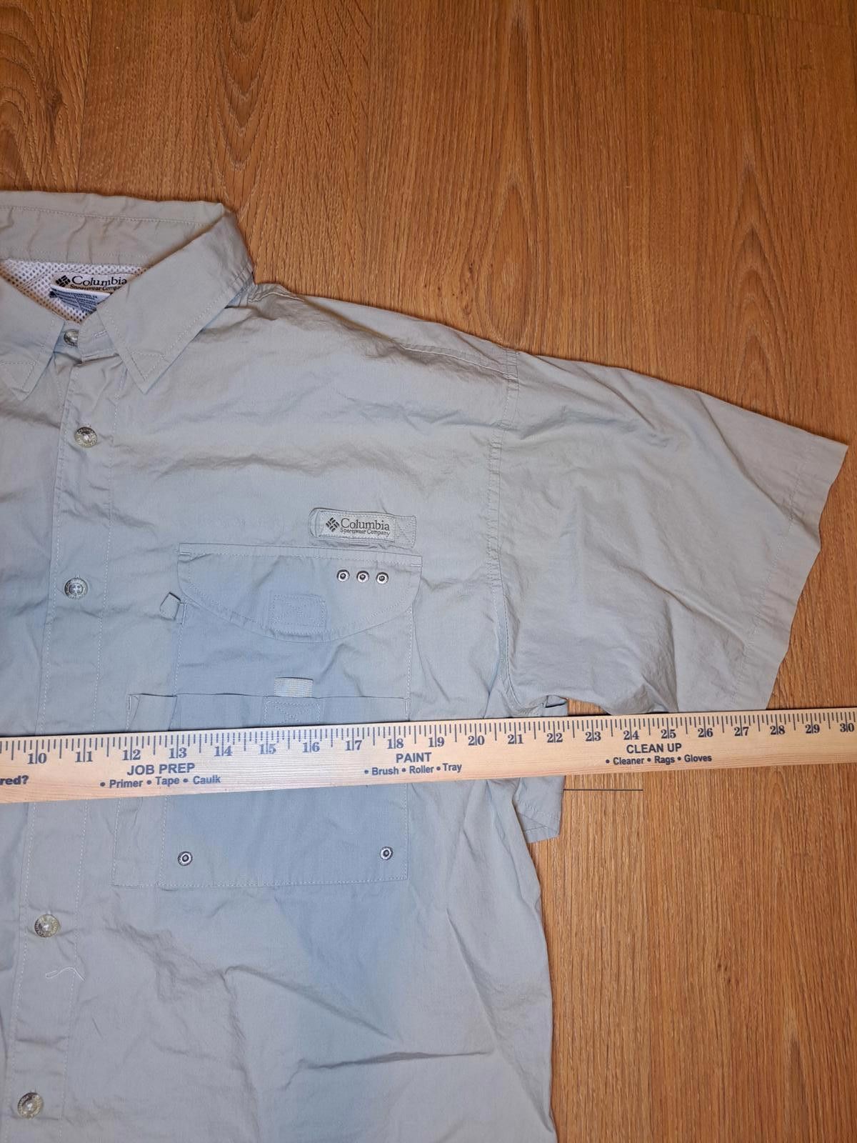 Columbia Columbia PFG Shirt Button Down Mens Medium Gray Cotton Size US M / EU 48-50 / 2 - 9 Thumbnail