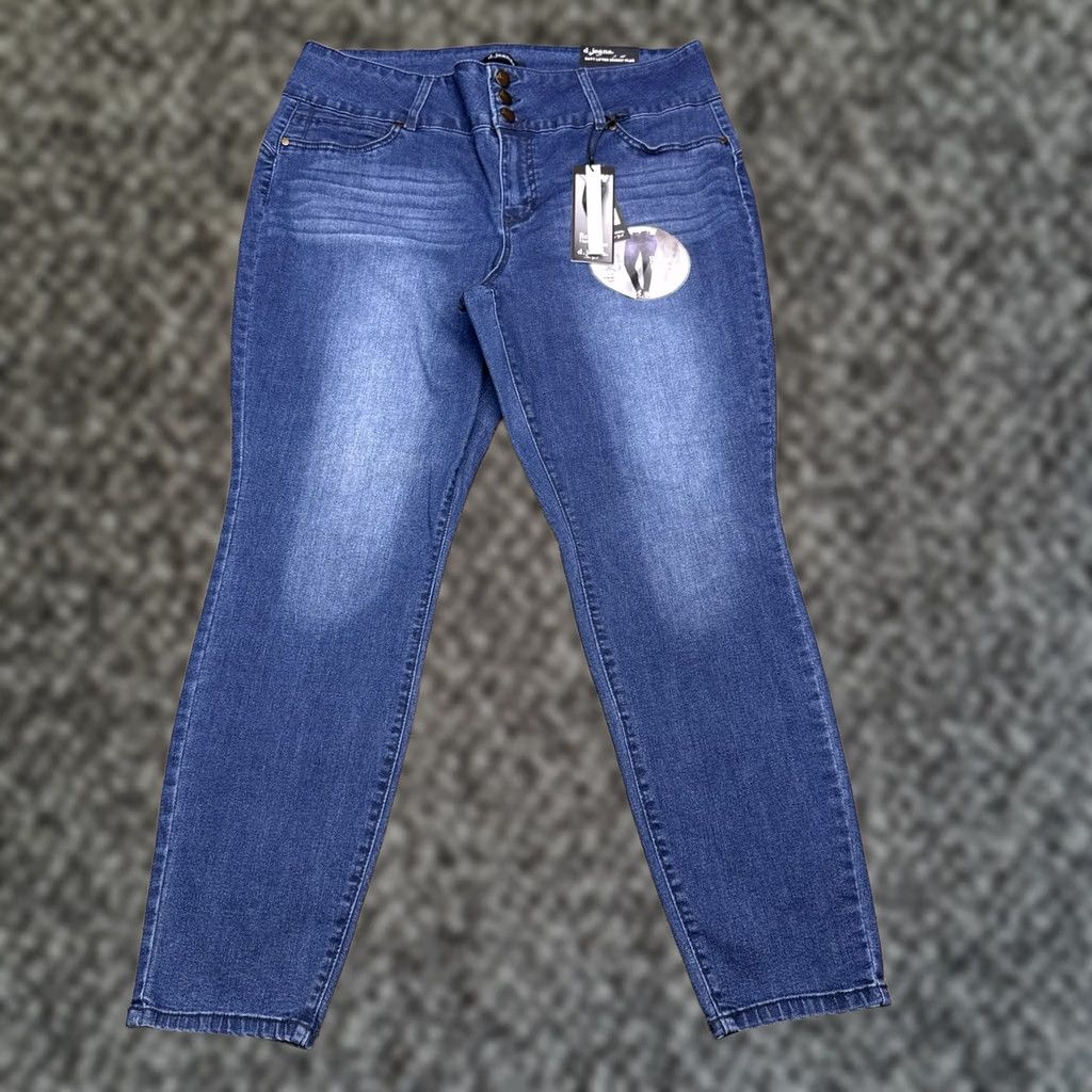 Vintage D Jeans Butt Lifter Skinny Plus Jeans 20W Dark Elise Modern Fit High Rise New Mens Womens Girls Boys Size 42" / US 20 - 1 Thumbnail
