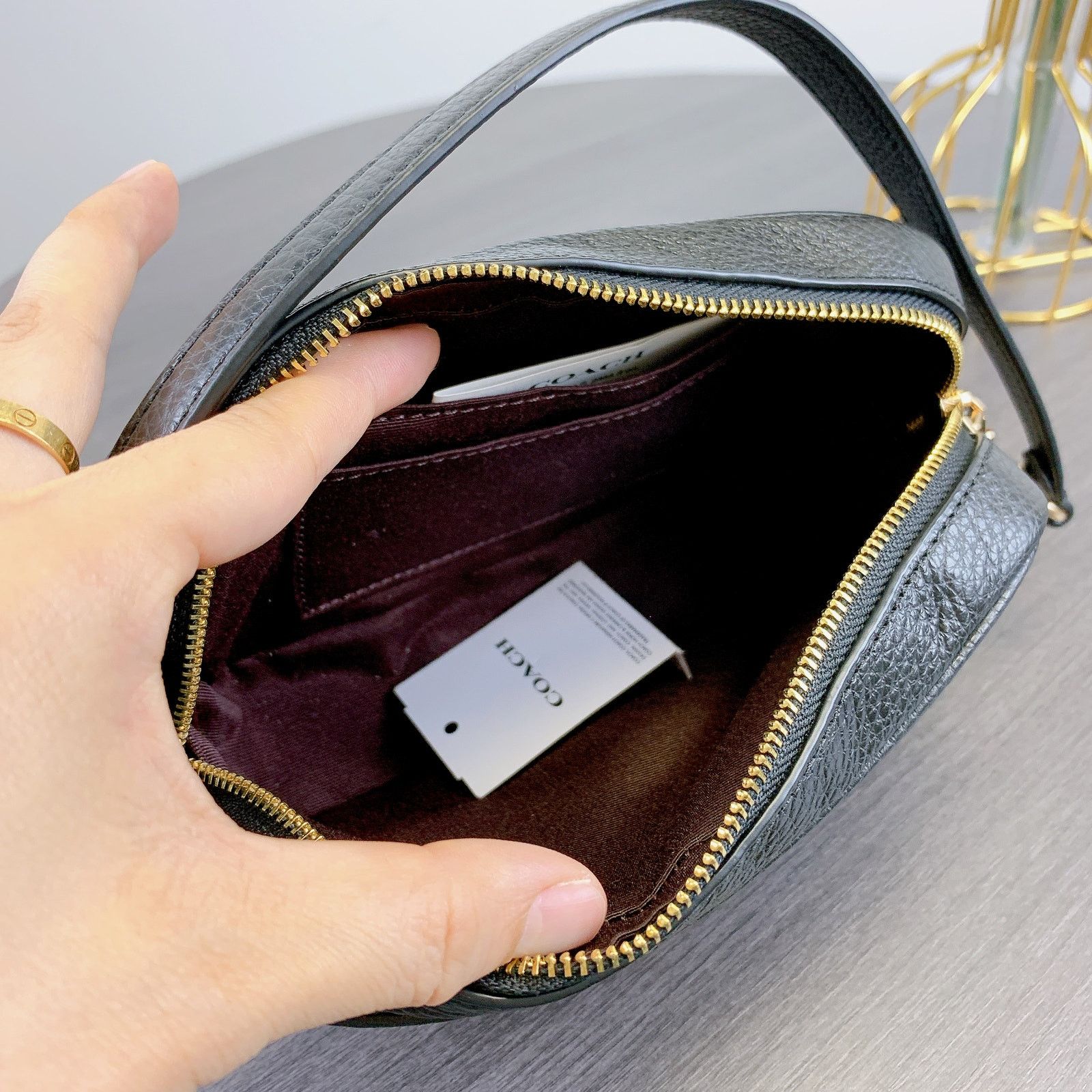 Coach (E)Coach C9932 Jamie Wristlet In Gold/Black Size ONE SIZE - 6 Thumbnail