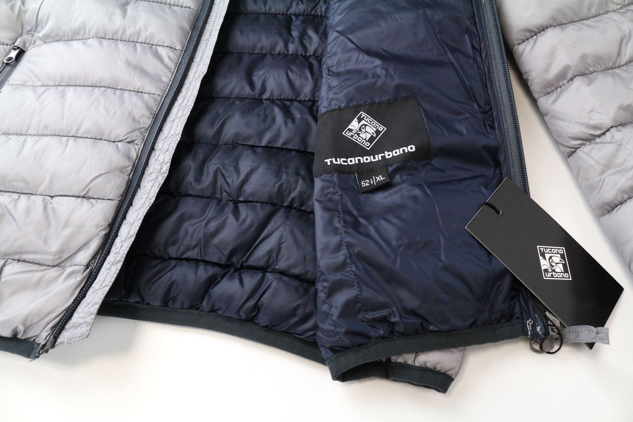 Other LOT PACK IT52 Grey Moto Puffer Jacket 74871 Size 4XL / US 24-26 - 9 Thumbnail