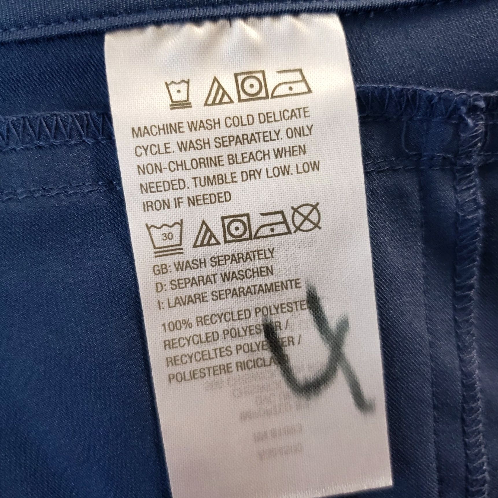 Vintage Zuda Womens Cropped Pants Sz Large Petite Blue High Rise Pants Size 36" / US 14 / IT 50 - 7 Thumbnail