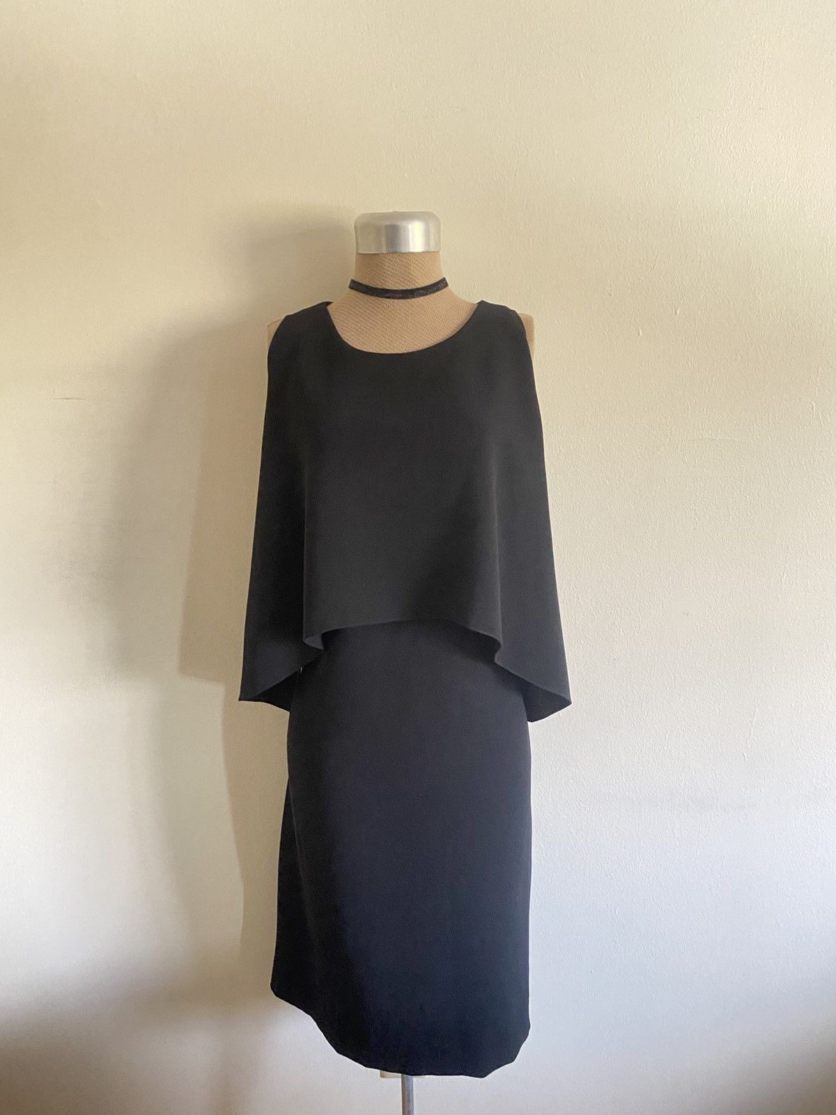 Ralph Lauren Purple Label Purple Label Ralph Lauren Sheath Cape Dress Black Black Size XL / US 12-14 / IT 48-50 - 1 Thumbnail