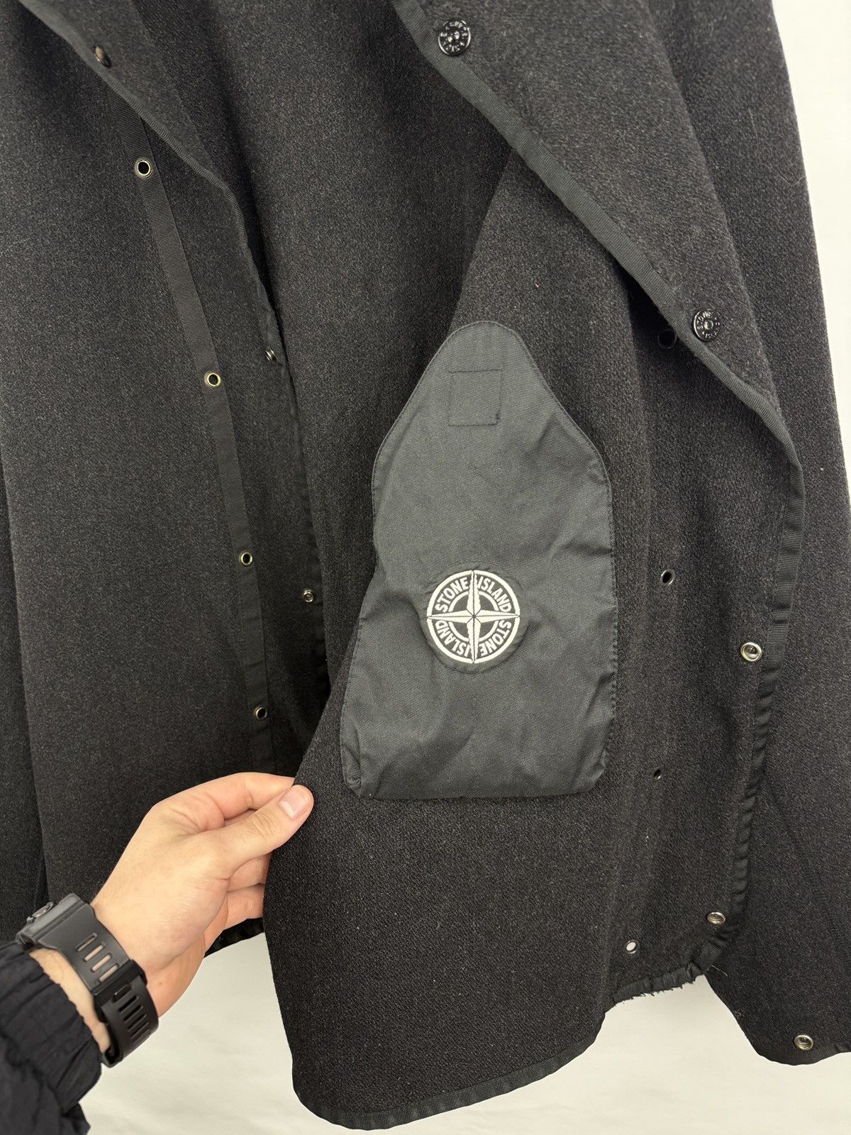 Stone Island 🇮🇹 Vintage 90s Stone Island Wool Jacket Liner Inner Jacket Size US L / EU 52-54 / 3 - 12 Thumbnail