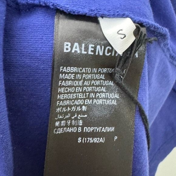 Balenciaga Balenciaga Turn Logo Oversized Crewneck T-Shirt Blue Indigo Size US S / EU 44-46 / 1 - 3 Thumbnail