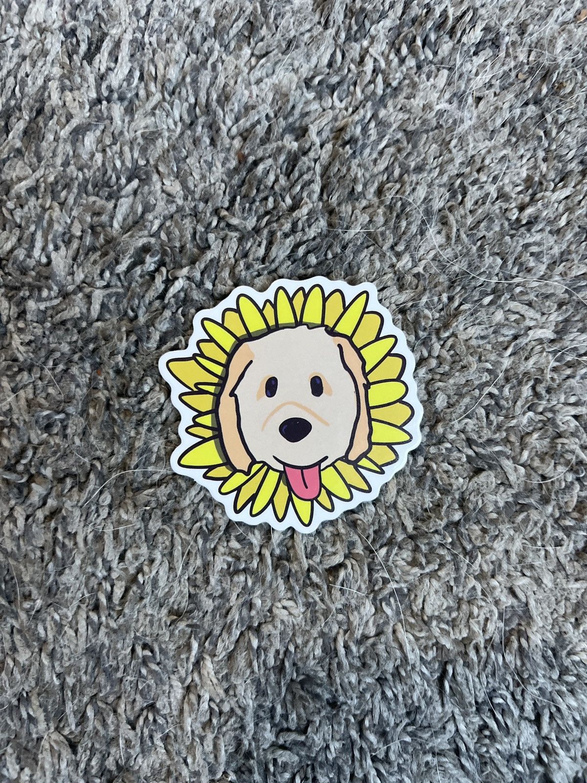 Hypebeast Golden Retriever Sunflower Sticker Size ONE SIZE - 1 Thumbnail