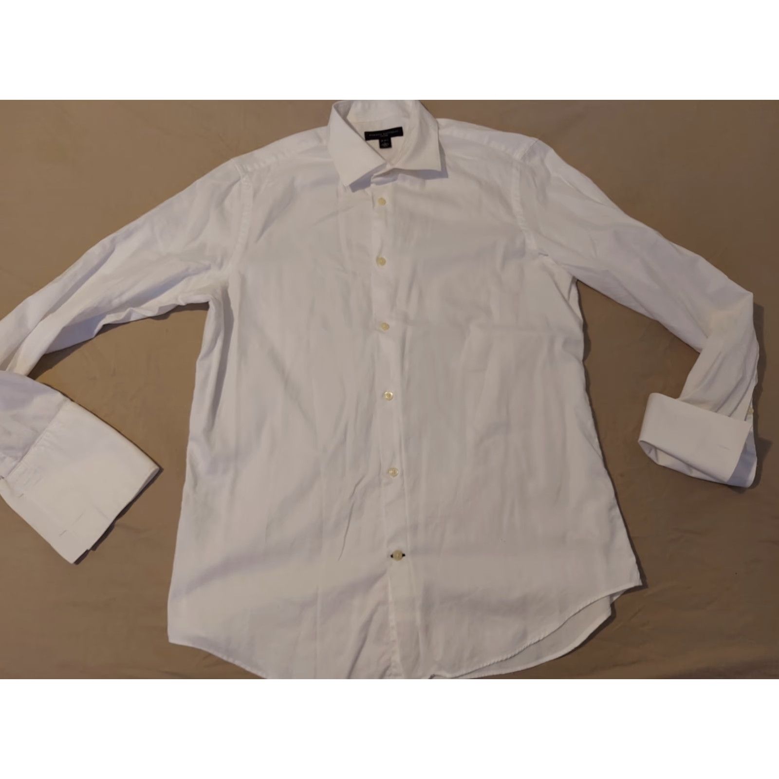 Banana Republic Banana Republic Dress Shirt Mens L White Cotton Button 16 16 1/2 Size 42R - 2 Thumbnail